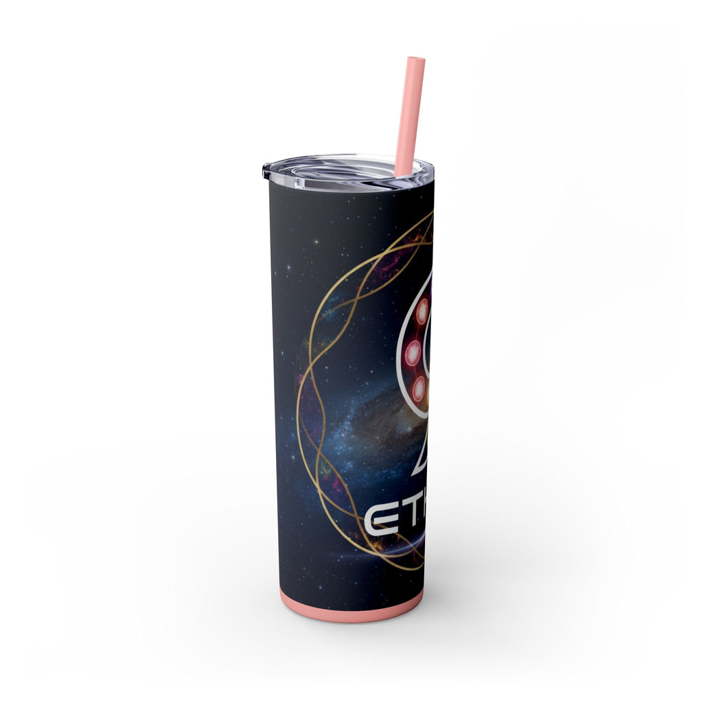 20oz Skinny Tumbler – Colorful Ether 9 Logo Stainless Steel Straw Cup