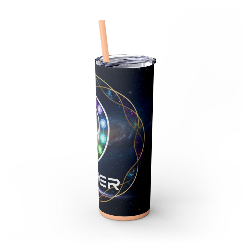 20oz Skinny Tumbler – Colorful Ether 9 Logo Stainless Steel Straw Cup