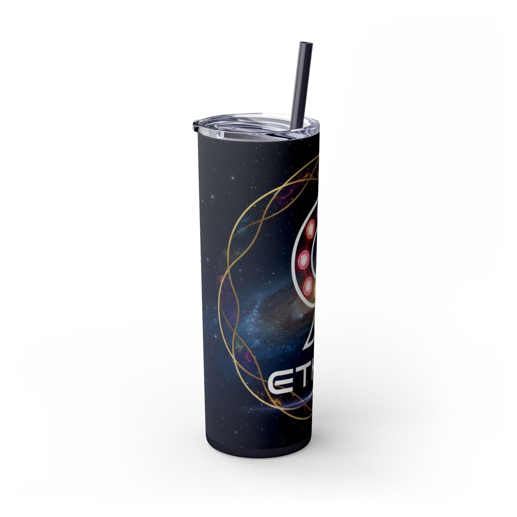 20oz Skinny Tumbler – Colorful Ether 9 Logo Stainless Steel Straw Cup