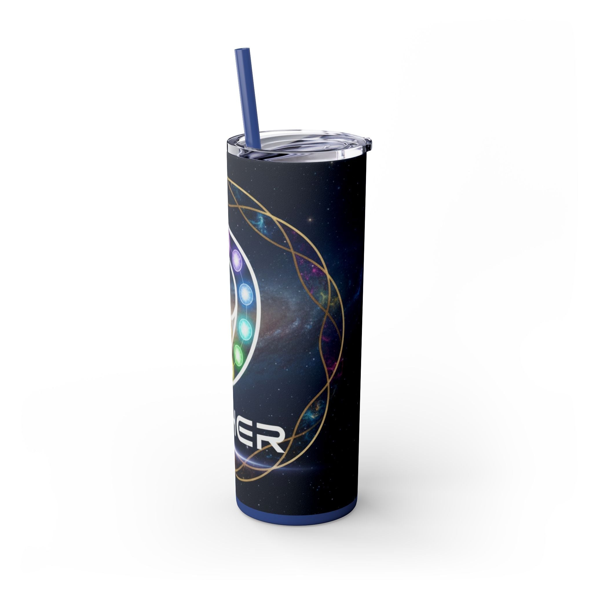 20oz Skinny Tumbler – Colorful Ether 9 Logo Stainless Steel Straw Cup