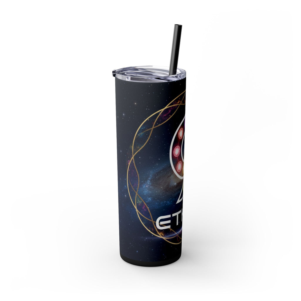 20oz Skinny Tumbler – Colorful Ether 9 Logo Stainless Steel Straw Cup