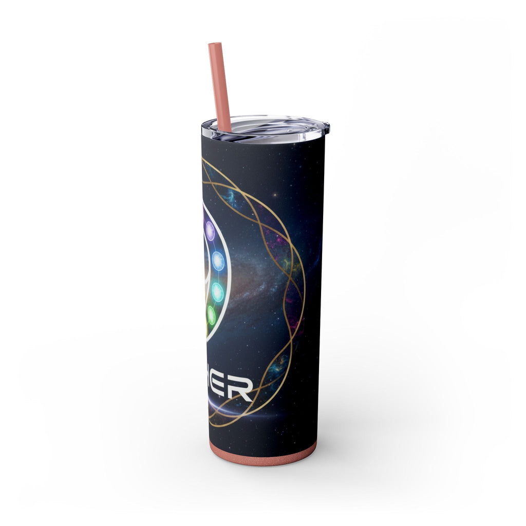 20oz Skinny Tumbler – Colorful Ether 9 Logo Stainless Steel Straw Cup