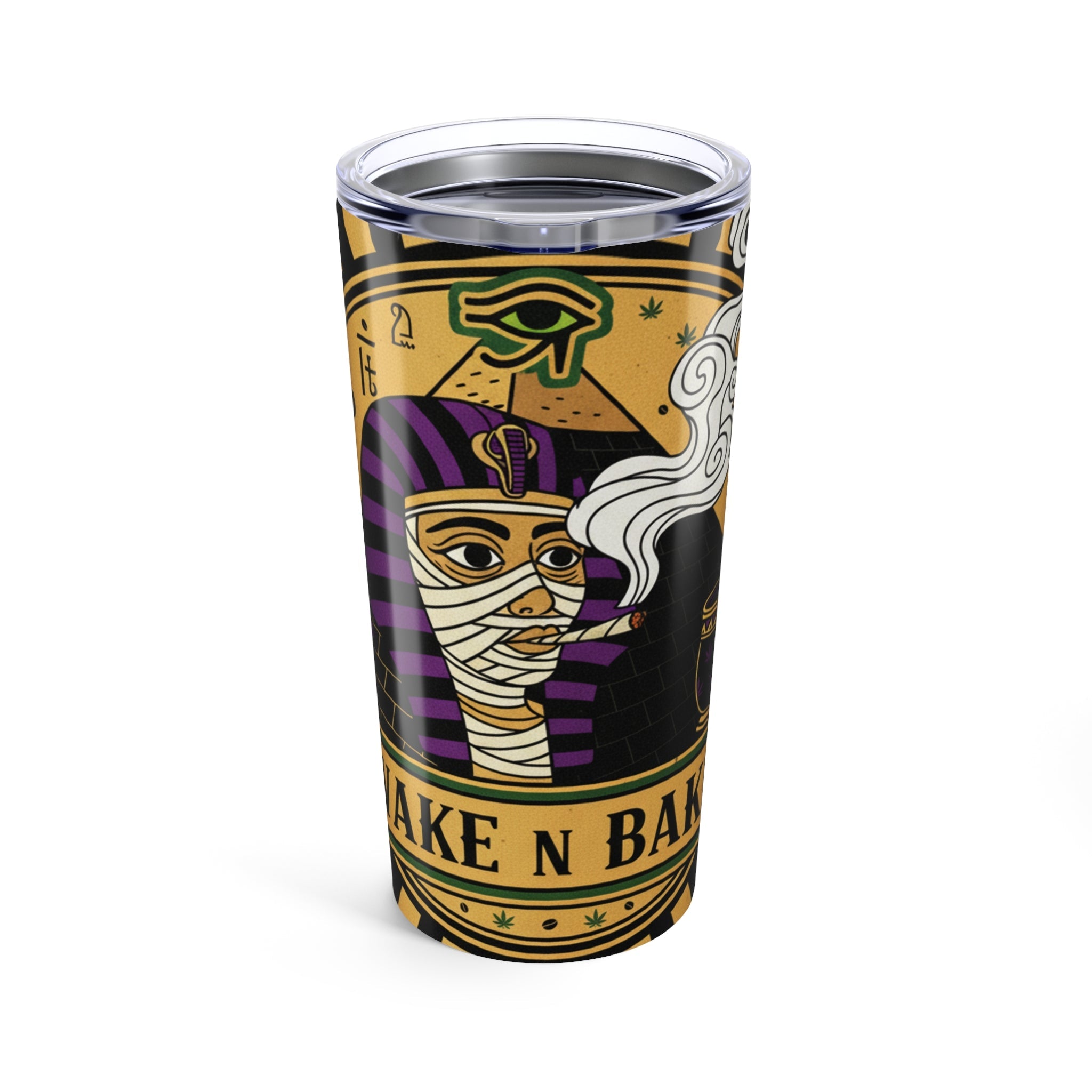 20oz Smoking Pharaoh Tumbler — 'Take N Bake' Mummy Cannabis Travel Cup