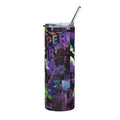 20oz Stainless Steel Tumbler — Green Supergirl Cosmic Collage Design