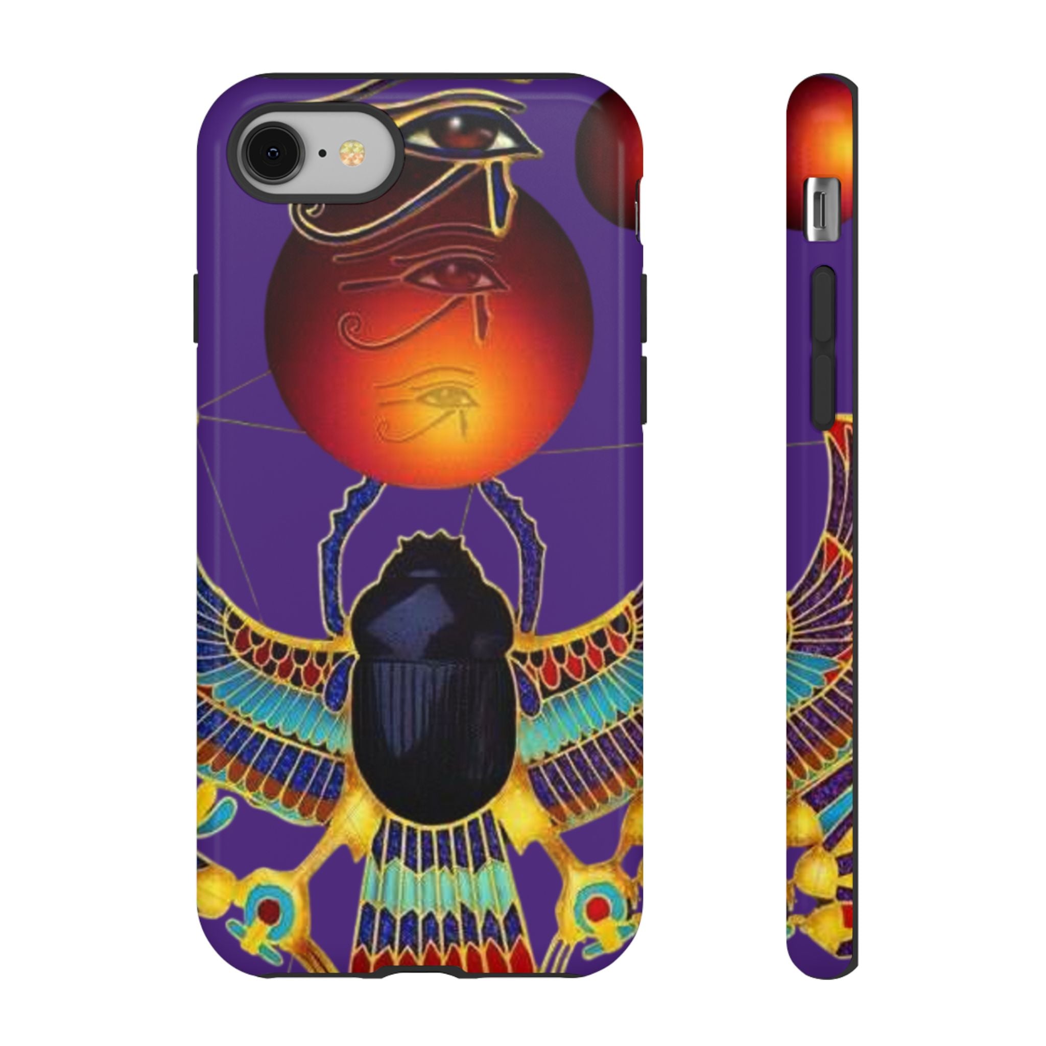 Colorful Phone Case with Egyptian-Inspired Design, Tough Cases for Gift, Phone Protection, Unique Accessories, Festival Style, Phone Cover