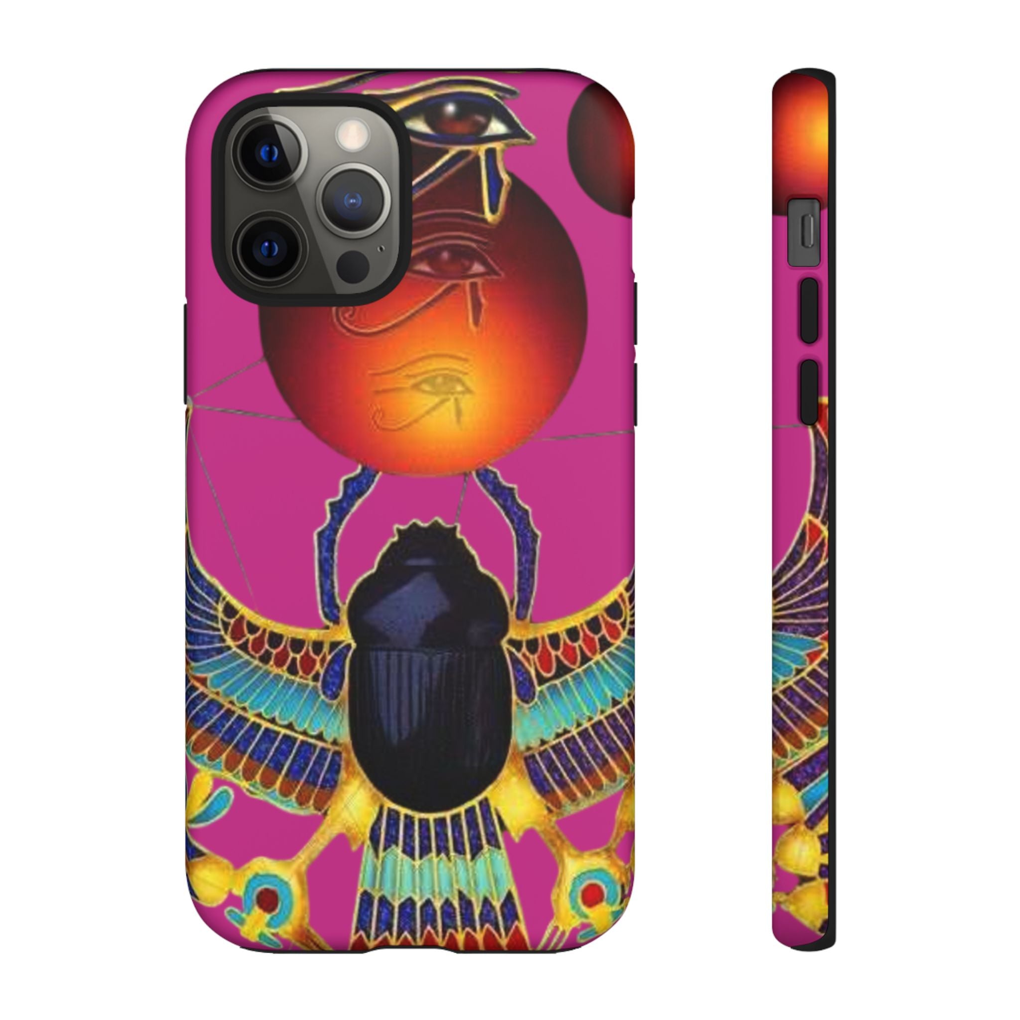 Vibrant Phone Case with Egyptian Inspired Design, Durable Phone Cover, Unique Gift for Her, Artful Accessory for Everyday Use