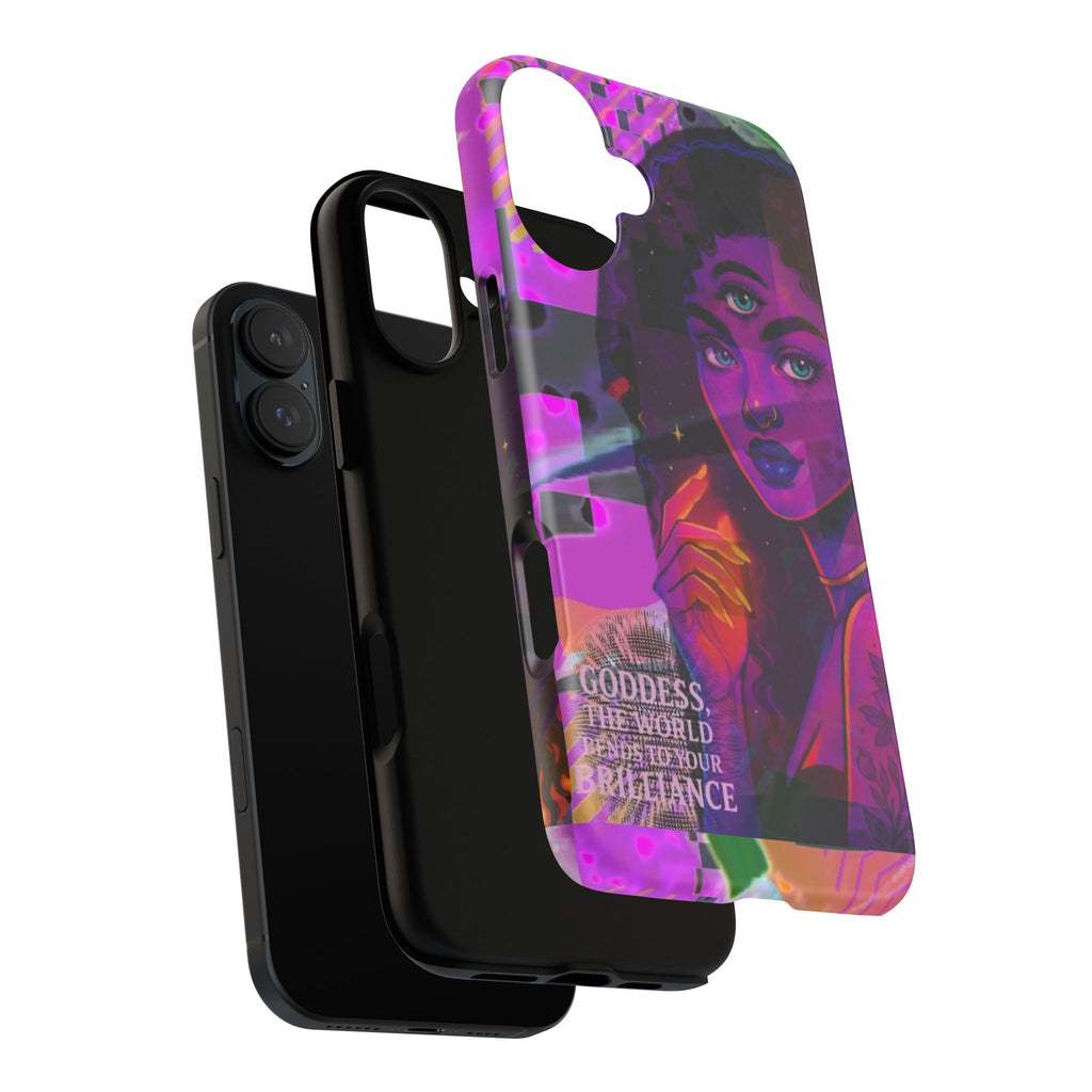 Third-Eye Goddess Phone Case — Neon Psychic Art iPhone Cover