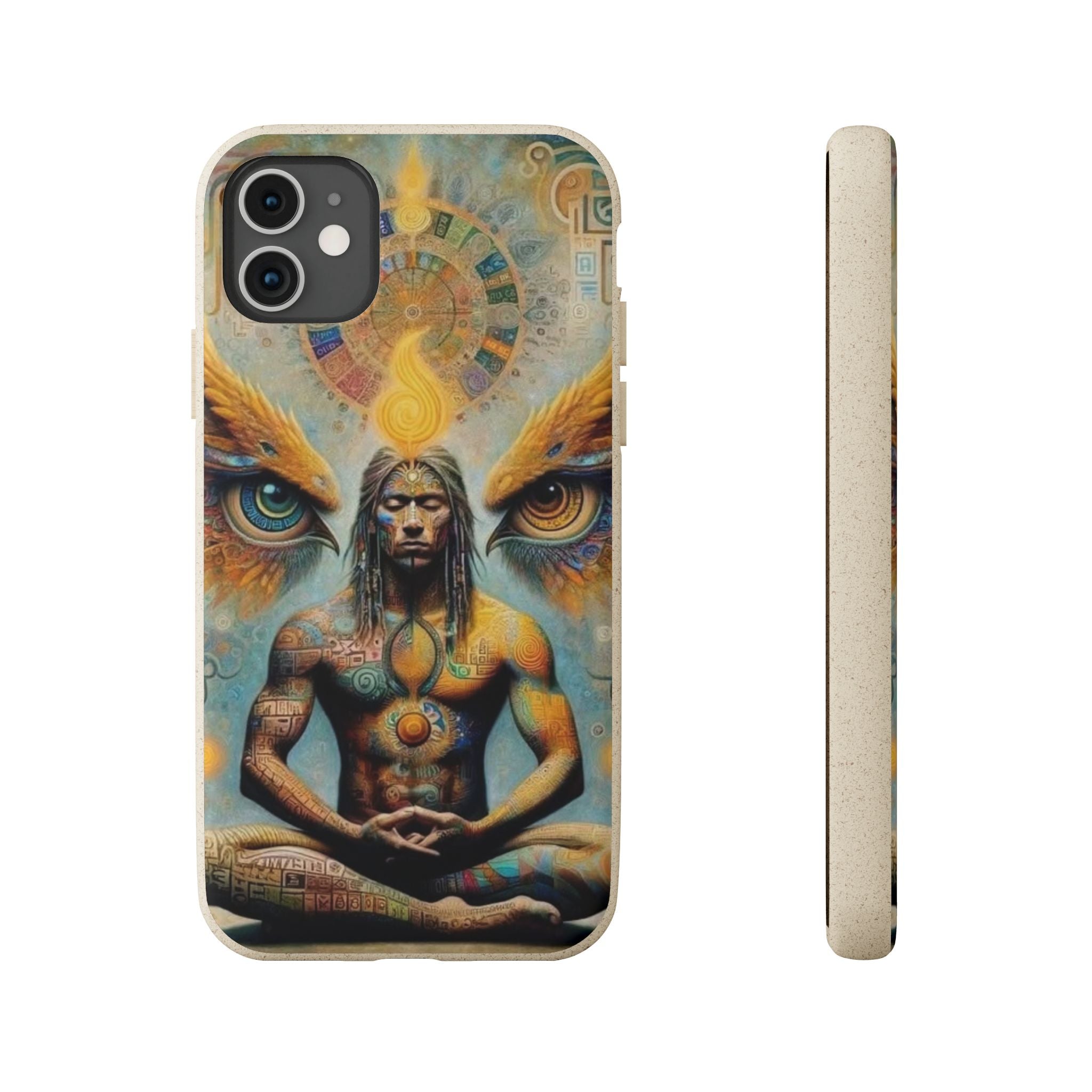 Eco-Friendly Biodegradable Phone Case with Spiritual Design
