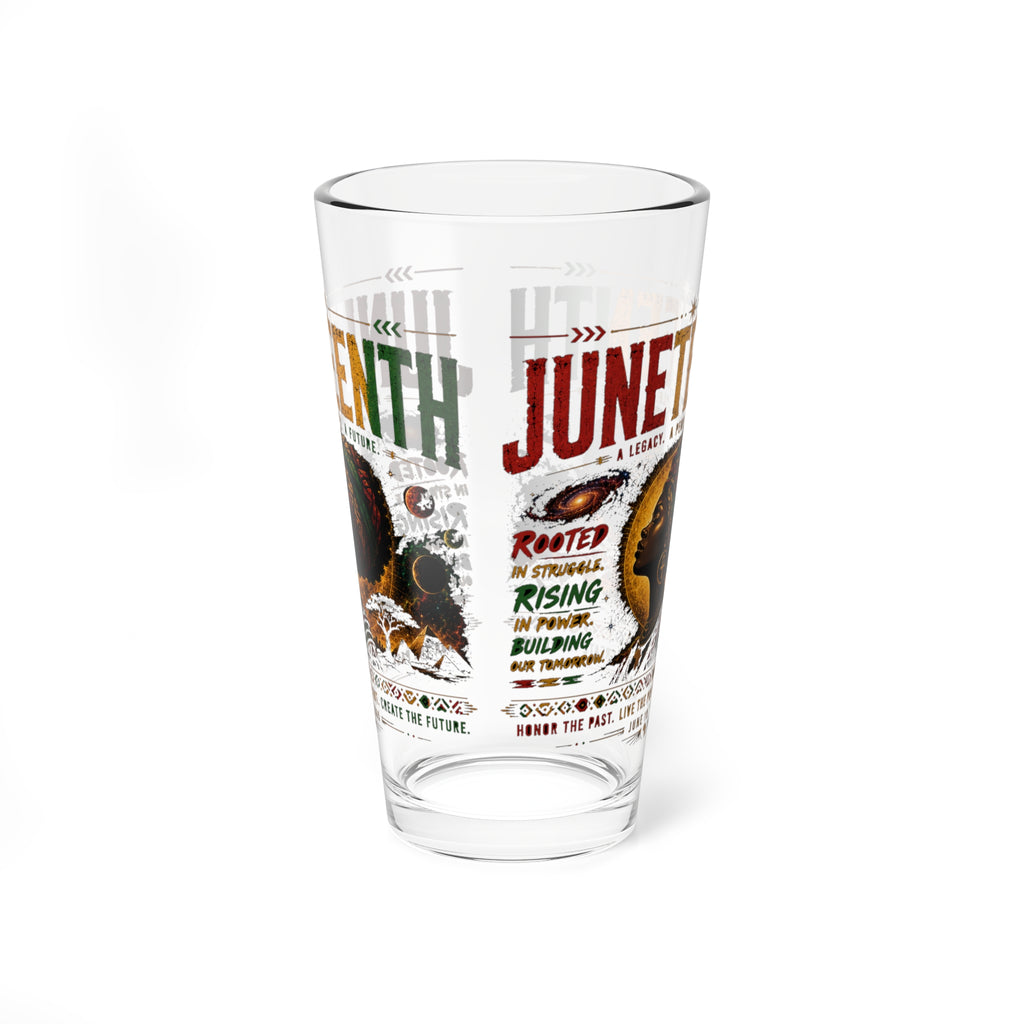 Juneteenth Mixing Glass – 16oz Commemorative Pint Glass