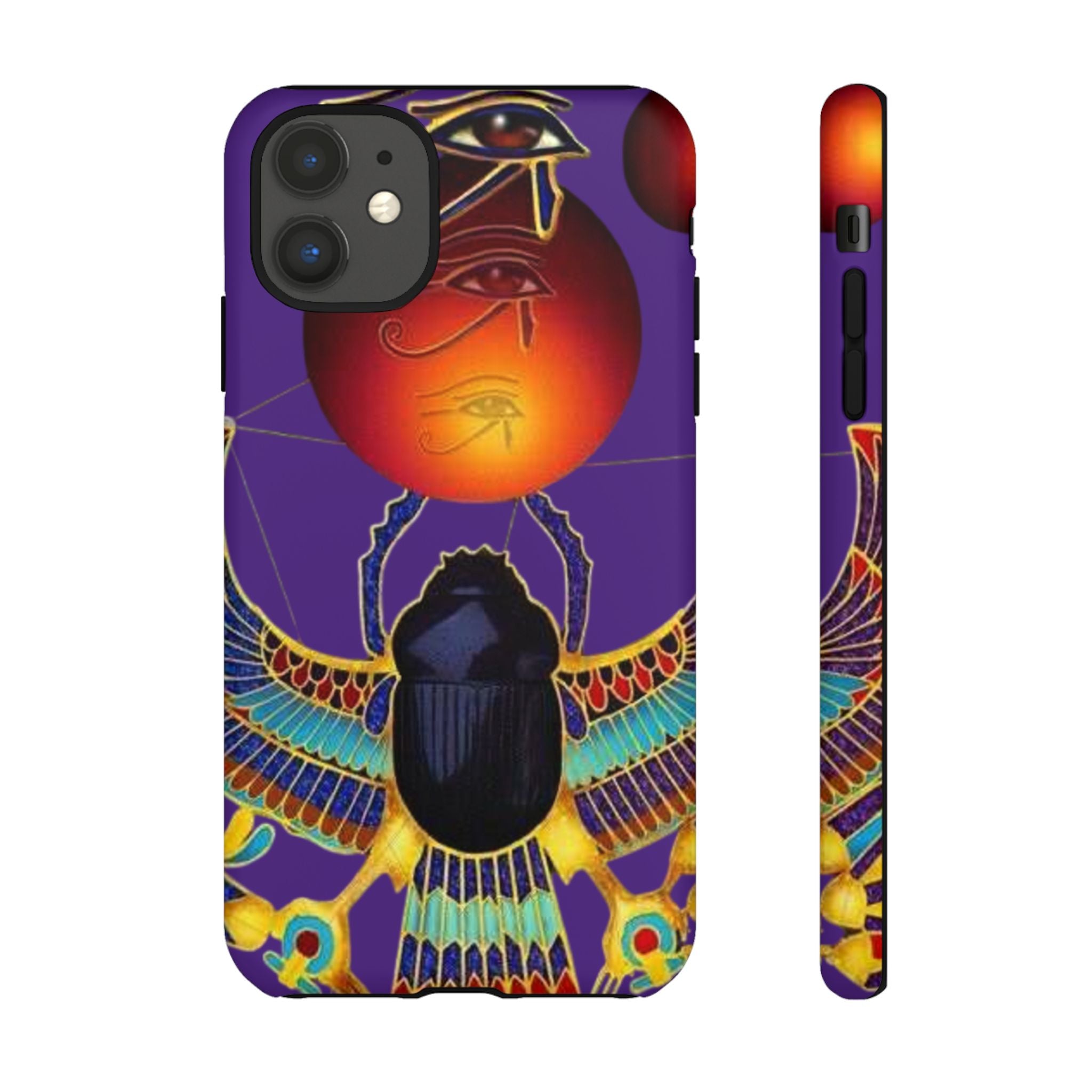 Colorful Phone Case with Egyptian-Inspired Design, Tough Cases for Gift, Phone Protection, Unique Accessories, Festival Style, Phone Cover