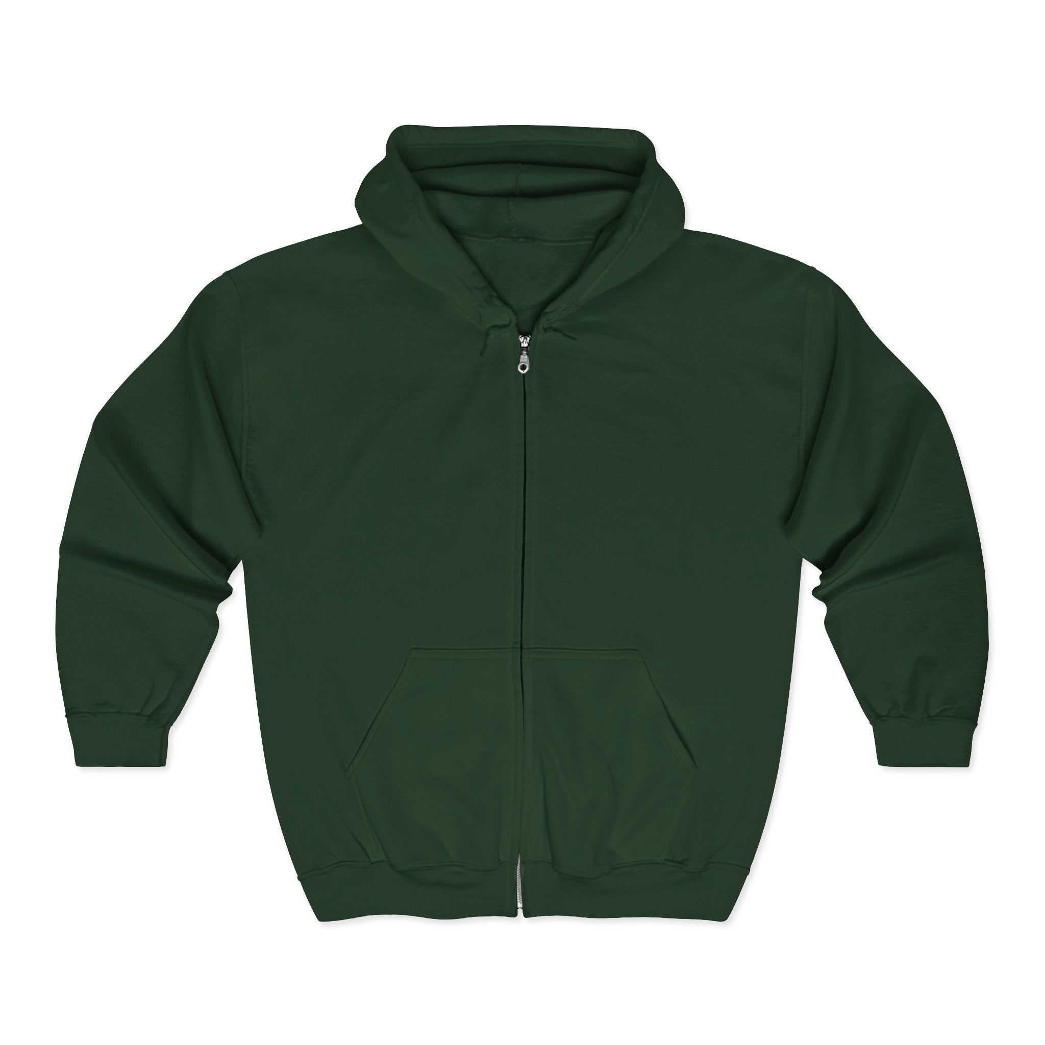 Illuminated Skull Zip Hoodie — All-Seeing Eye Graphic Back Printify