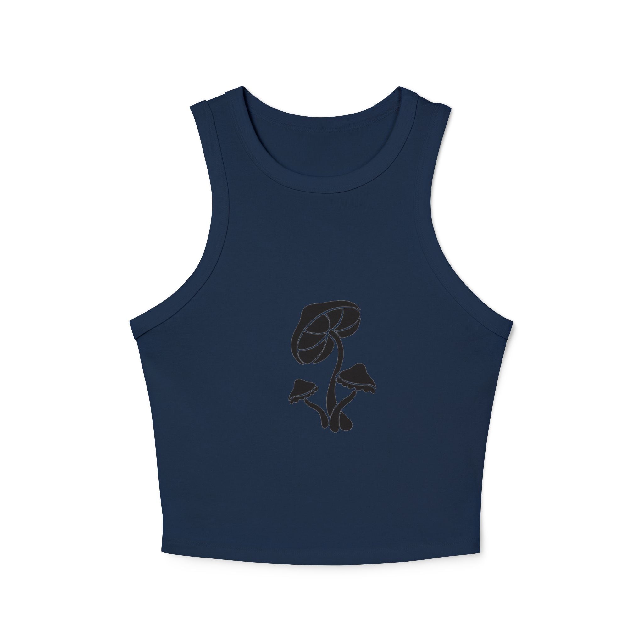 Retro Floral Women's Micro Rib Racer Tank Top, Casual Summer Top, Boho Style Shirt, Gift for Her, Festival Wear, Comfortable Layering Printify