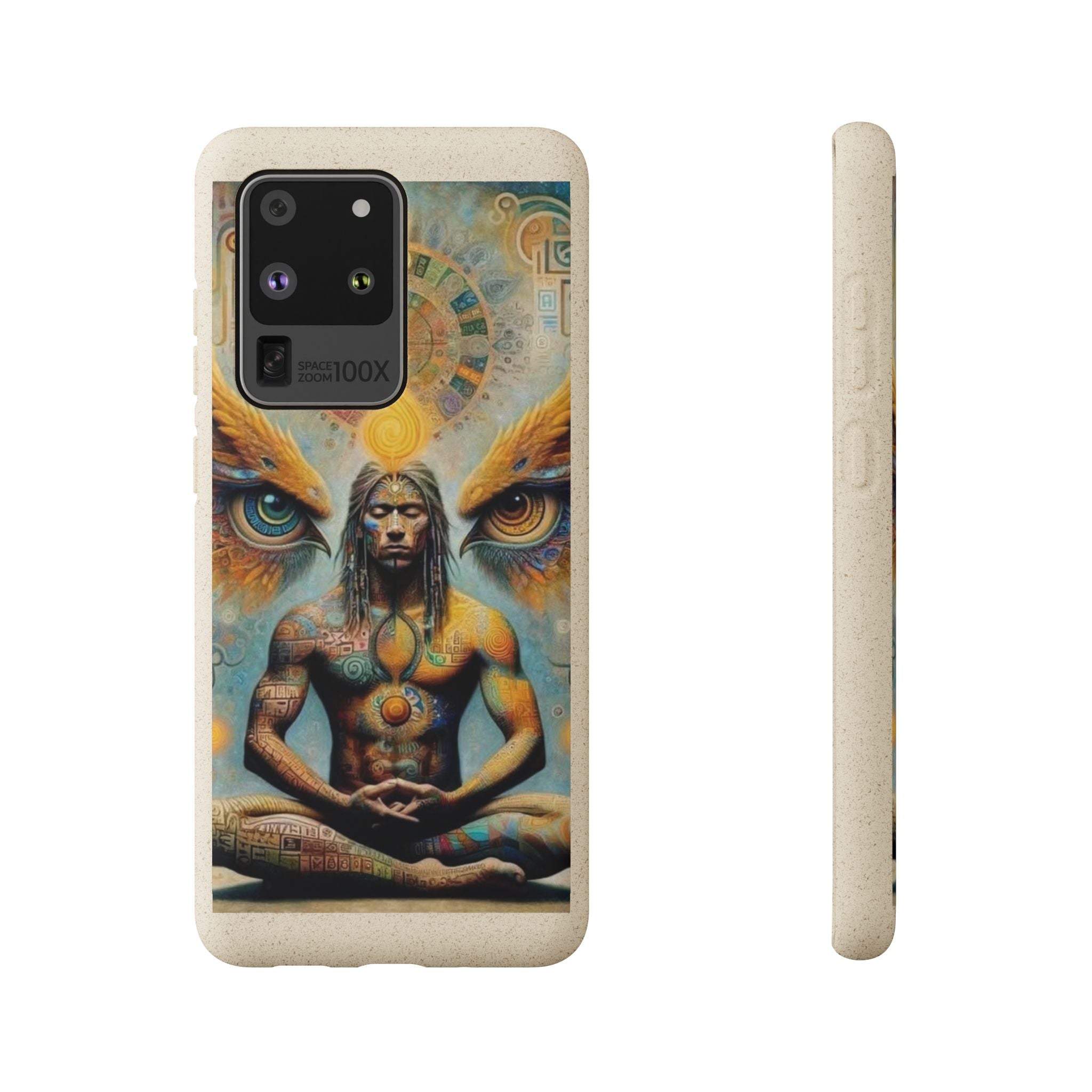 Eco-Friendly Biodegradable Phone Case with Spiritual Design