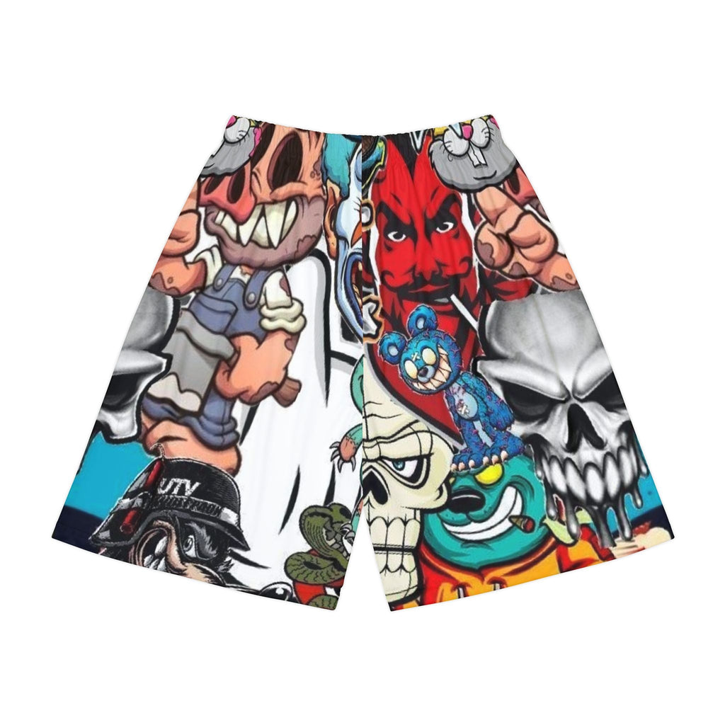 Vibrant Graphic Men's Sports Shorts - Street Art Inspired🍄 Printify