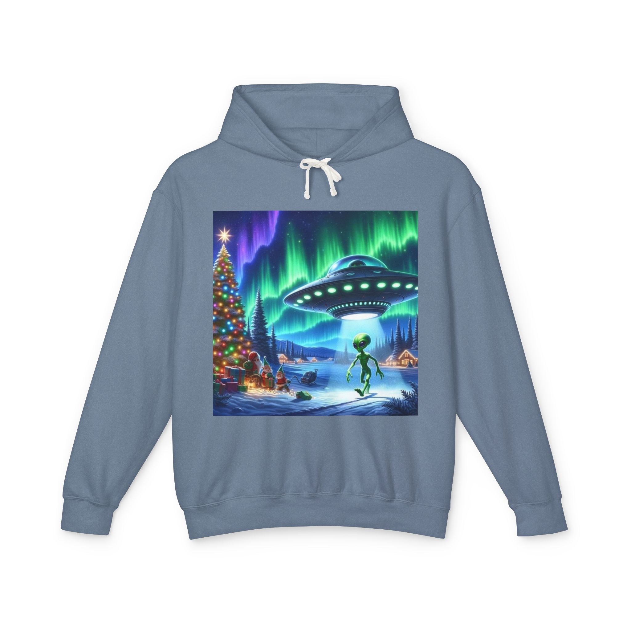 Alien Christmas Lightweight Hoodie🎁🎁🎄