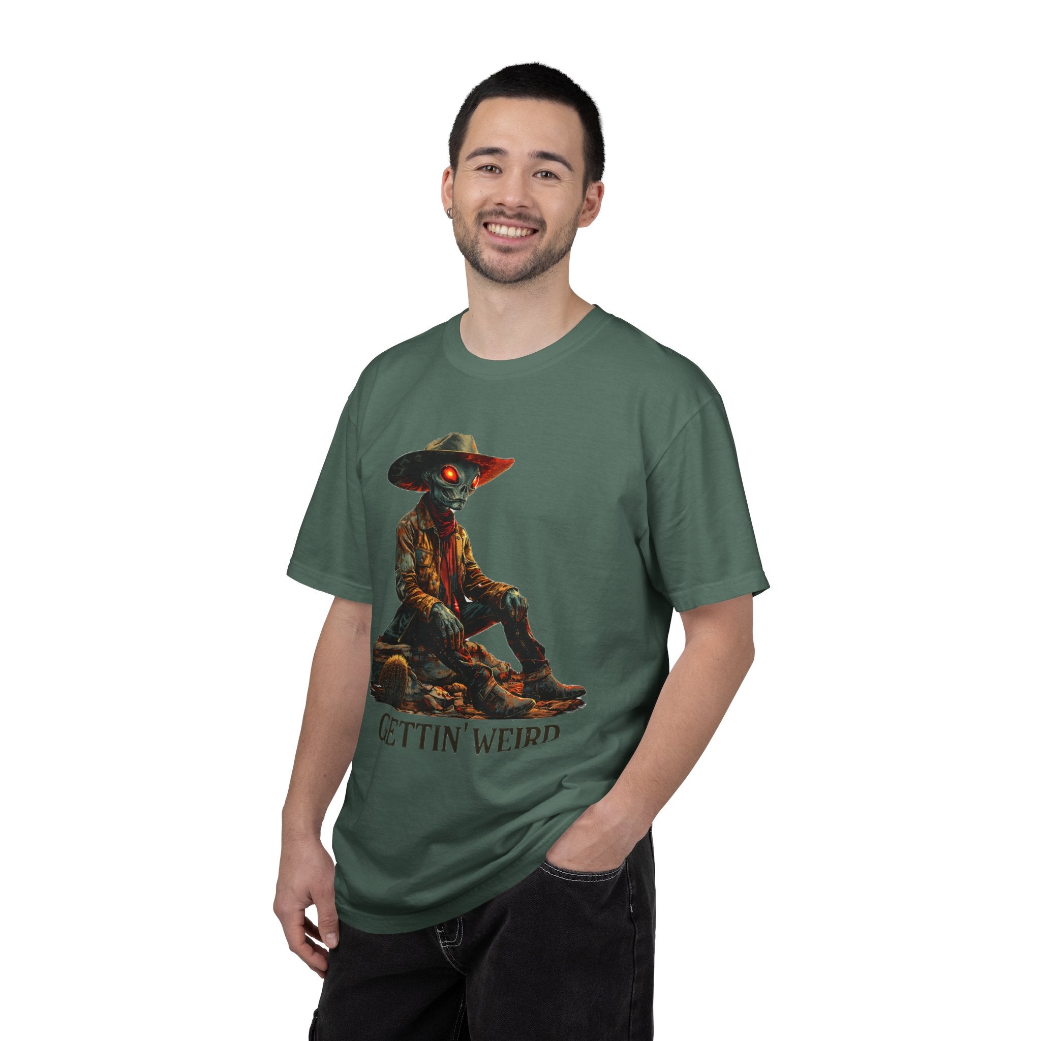 Gettin’ Weird Alien Cowboy Tee – Vintage Western Graphic Shirt