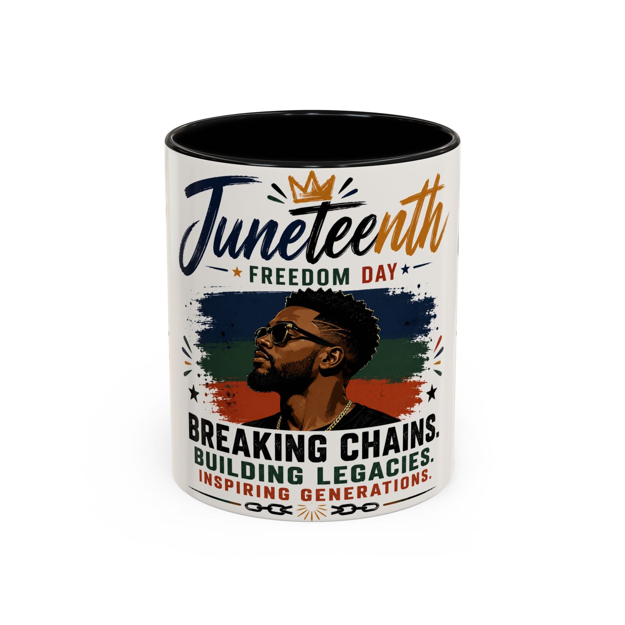 Juneteenth Freedom Day Coffee Mug – "Breaking Chains, Building Legacies" Accent Mug