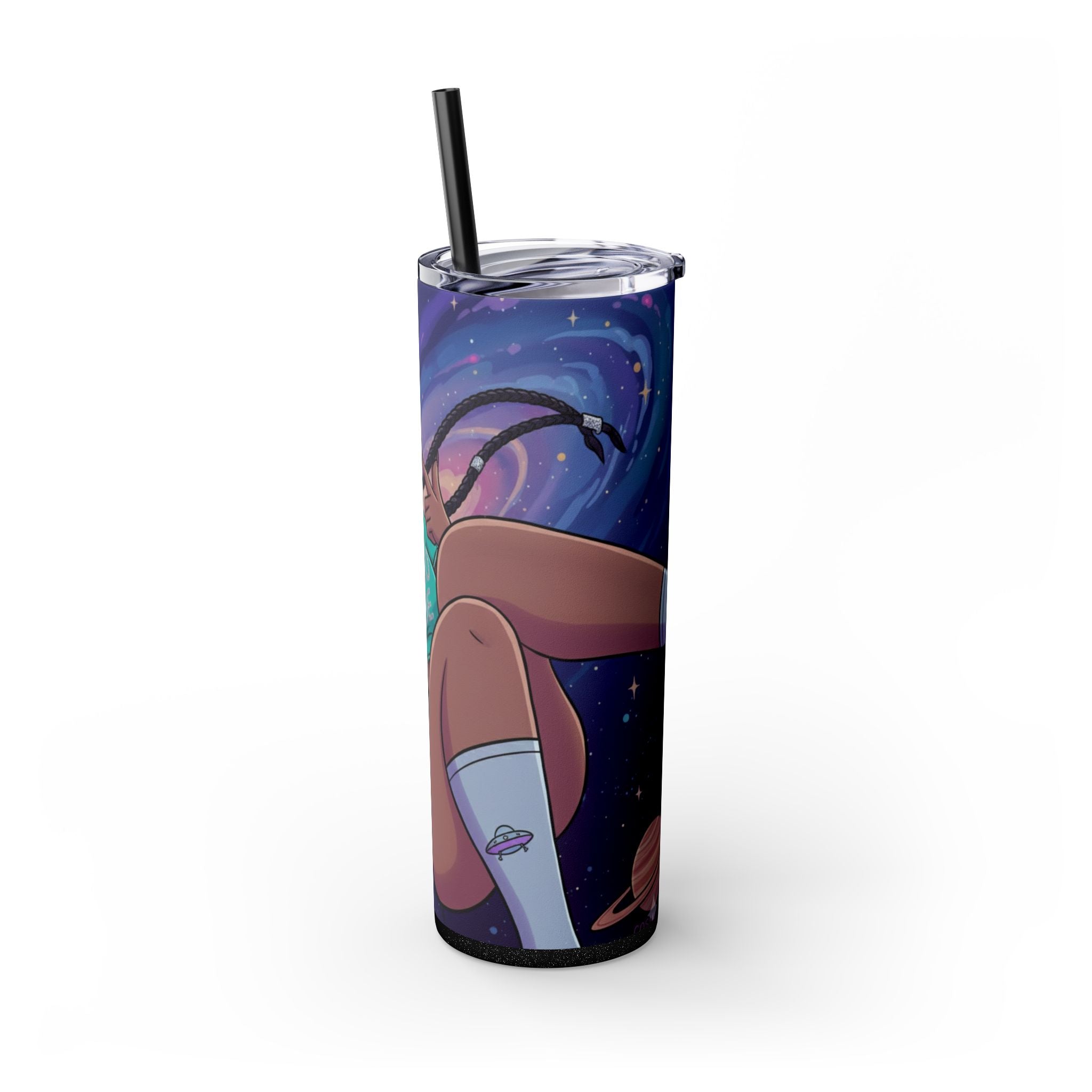 Astro Babe Skinny Tumbler — 20oz Cosmic Straw Cup