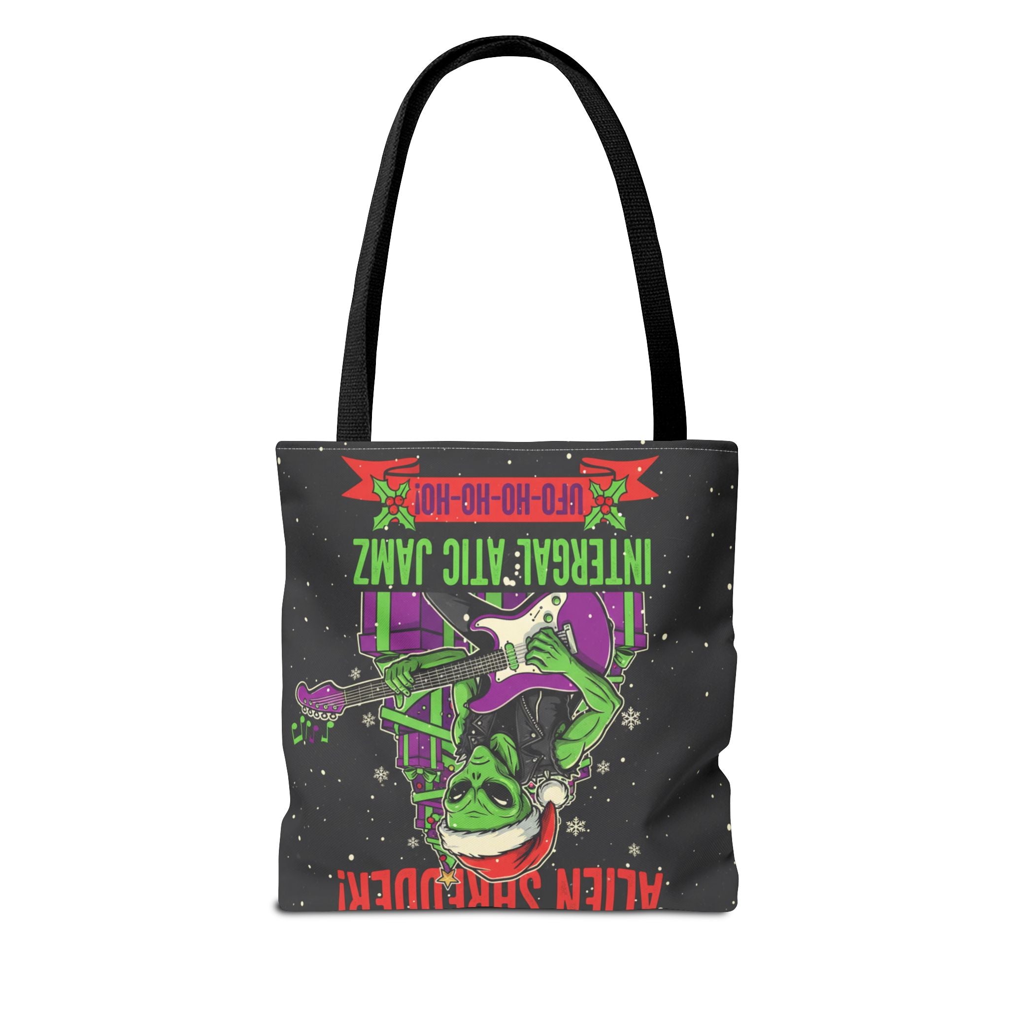 Alien Shredder Tote Bag — Intergalactic Jamz Christmas Guitar Gift