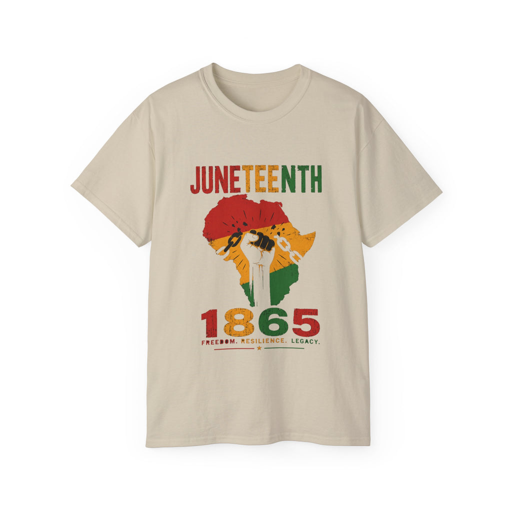 Juneteenth 1865 Freedom Fist T‑Shirt — African Pride Celebration Tee