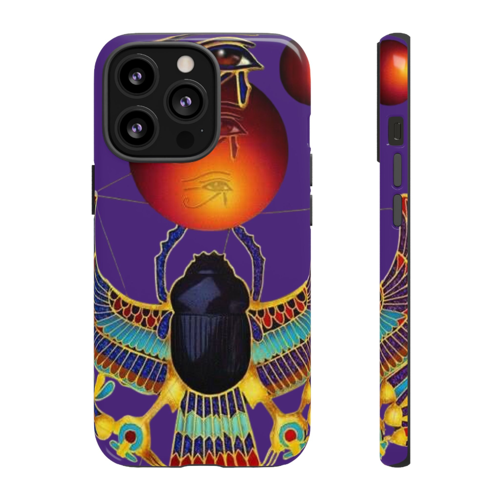 Colorful Phone Case with Egyptian-Inspired Design, Tough Cases for Gift, Phone Protection, Unique Accessories, Festival Style, Phone Cover