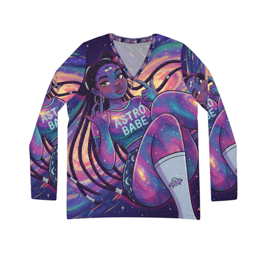 Women's Long Sleeve V-neck Shirt (AOP)