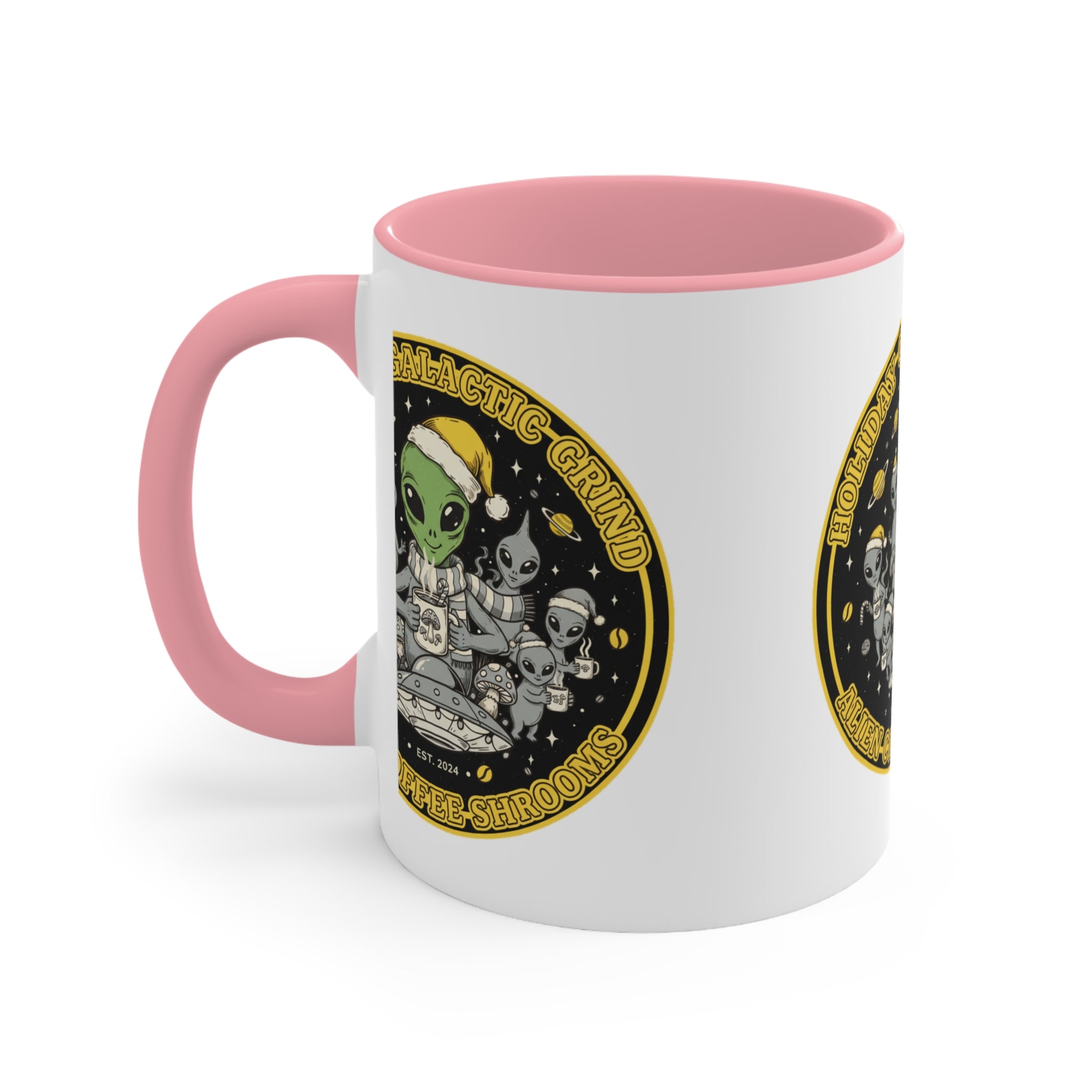 Galactic Alien Coffee Mug — 'Holidays Galactic Grind' Cute Space Alien Holiday Mug 🎄☕️
