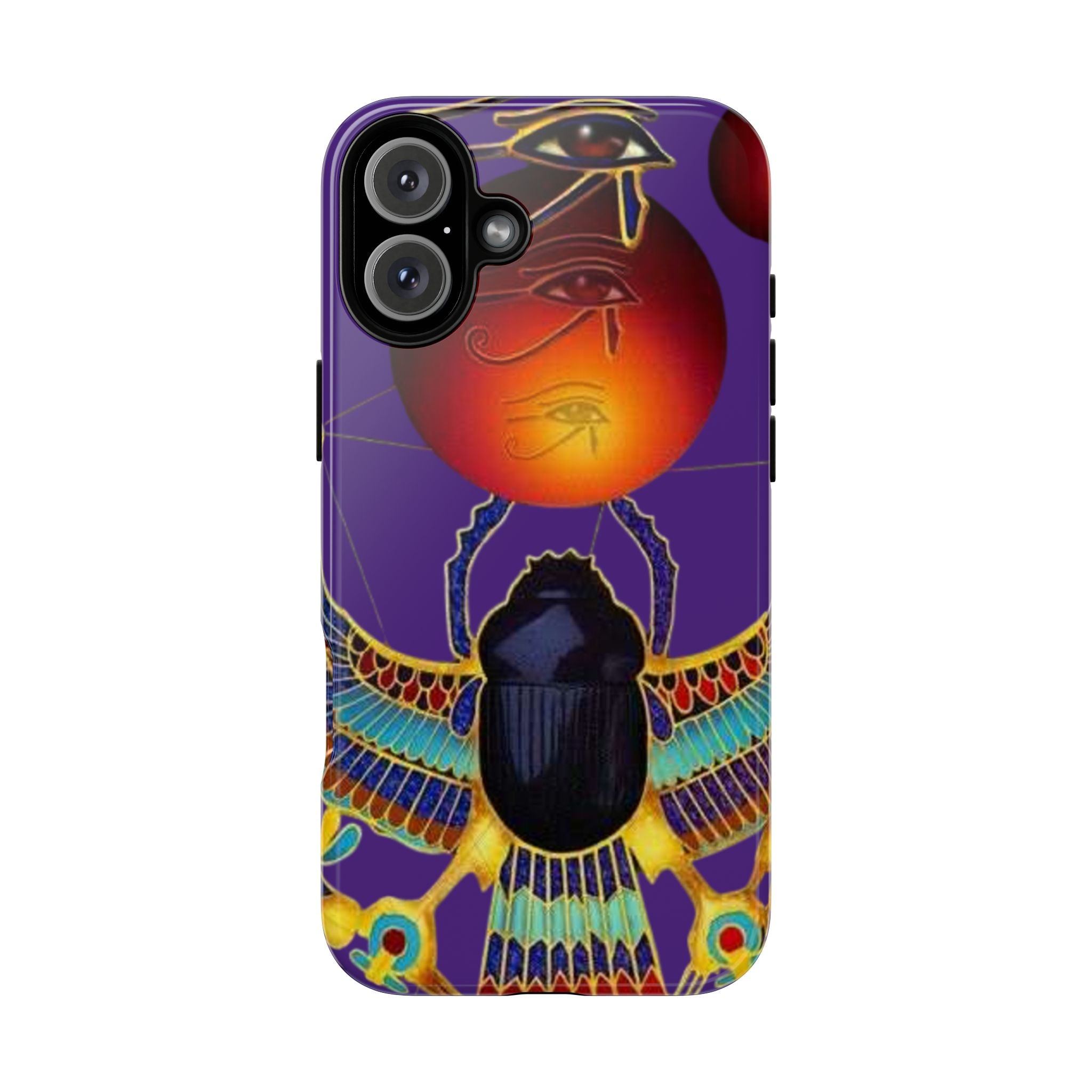 Colorful Phone Case with Egyptian-Inspired Design, Tough Cases for Gift, Phone Protection, Unique Accessories, Festival Style, Phone Cover