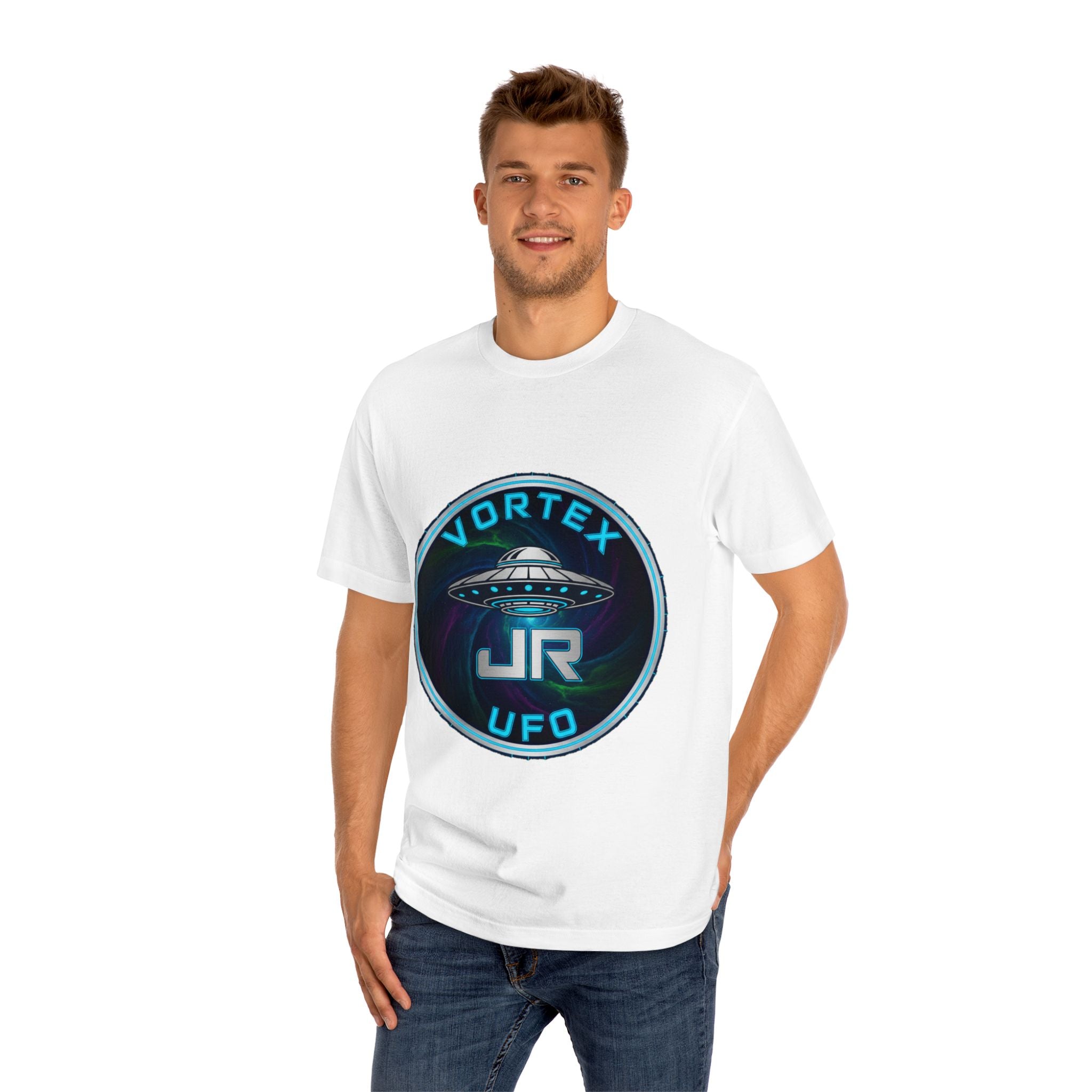 UFO Vortex JR Tee — Retro Sci‑Fi Alien Saucer Shirt Printify