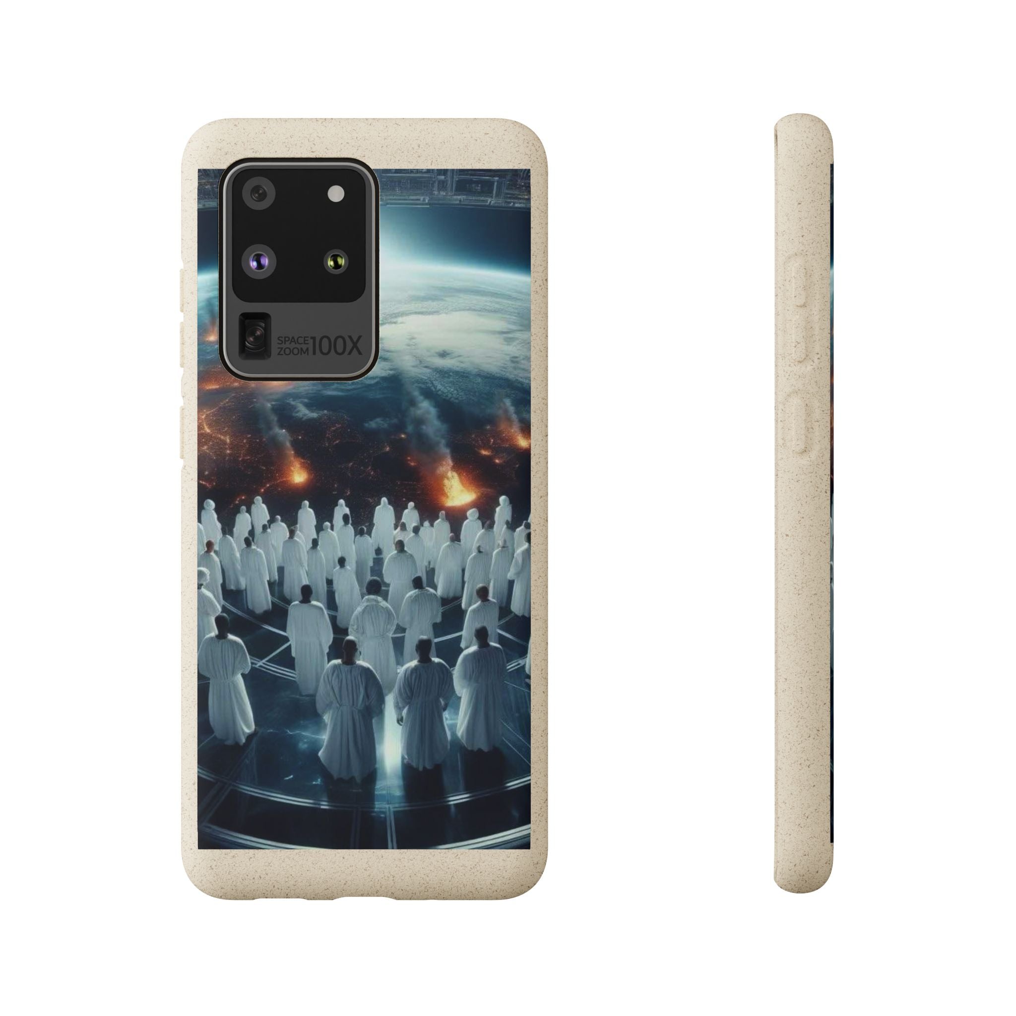 Galactic Gathering Biodegradable Phone Case - Eco-Friendly Cosmic Design