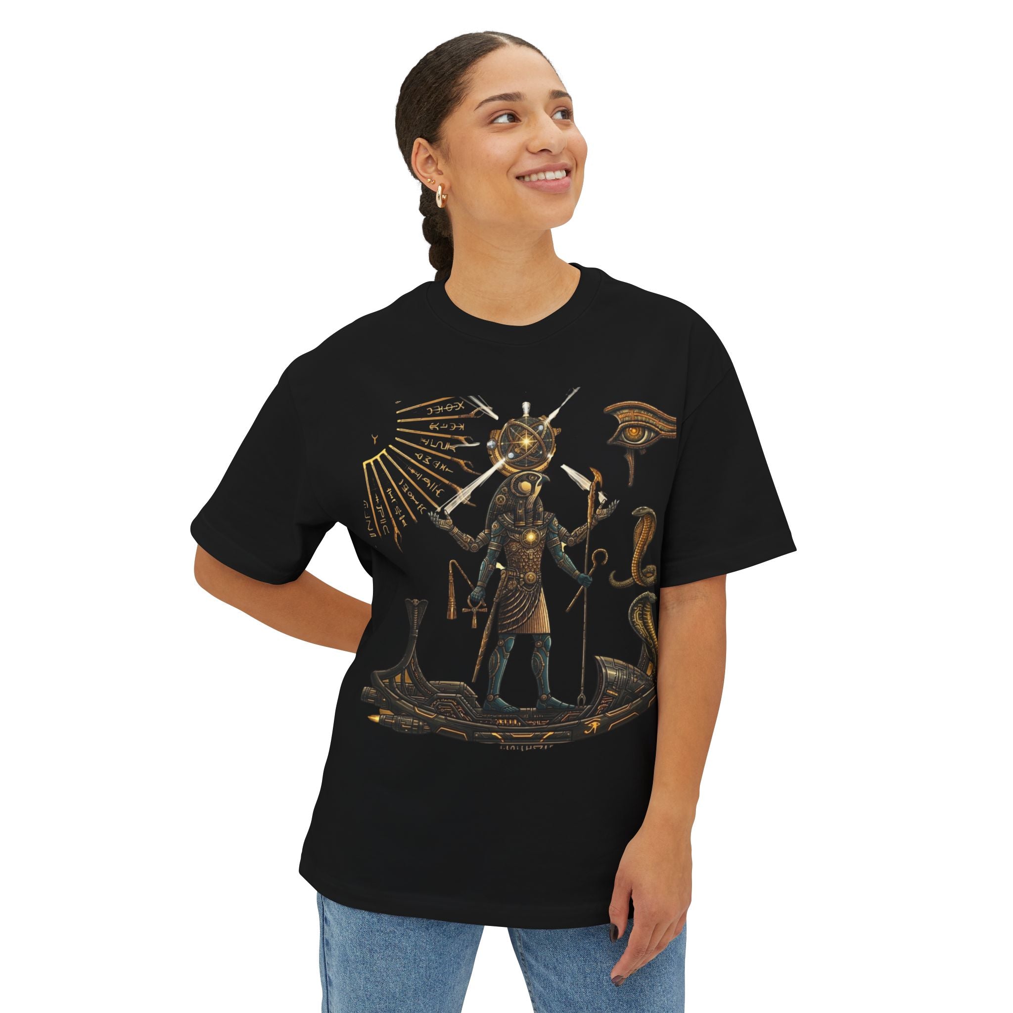 Ra Rising Oversized Tee — Ancient Egyptian God