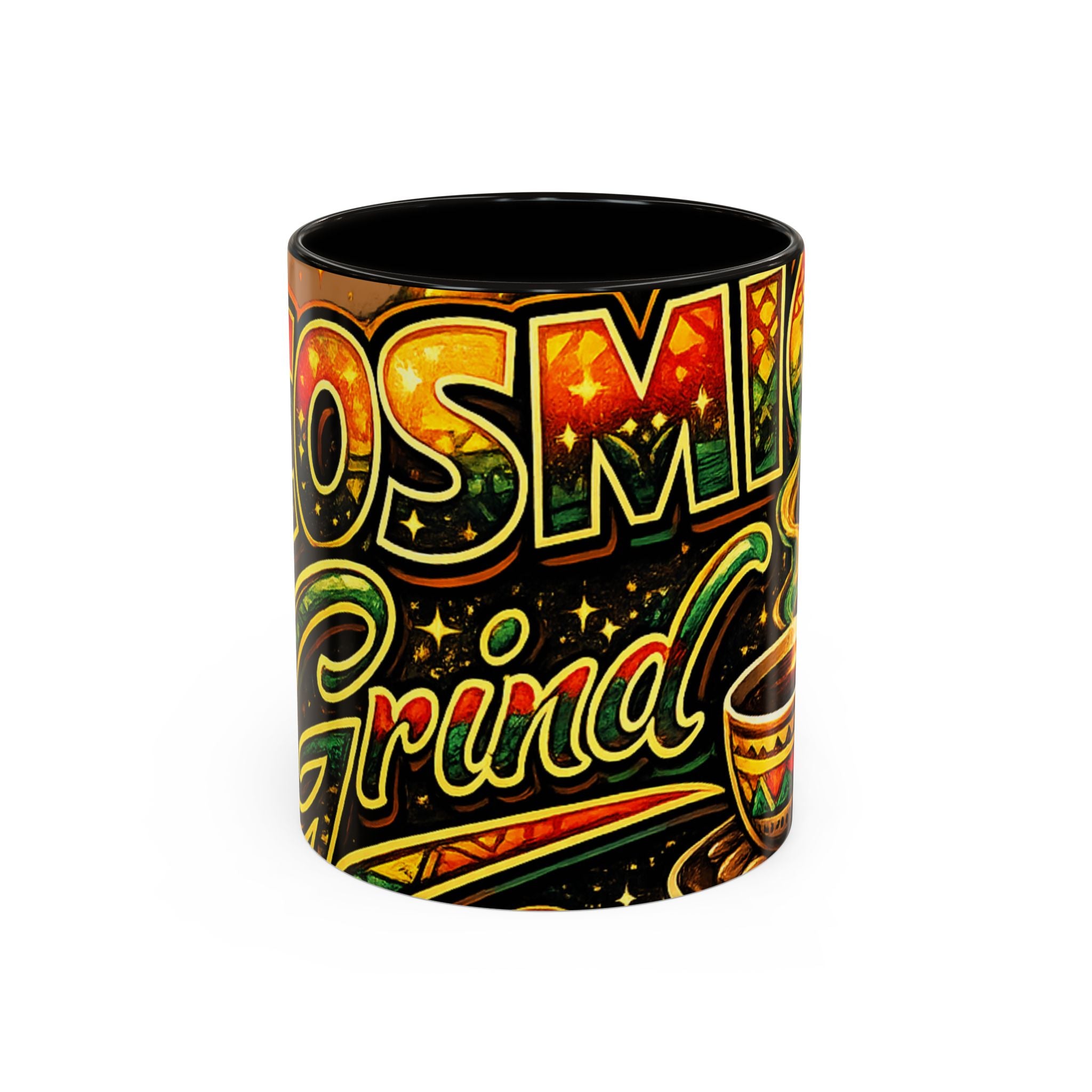 Cosmic Grind Coffee Mug — Colorful 11oz/15oz Ceramic Cup Printify