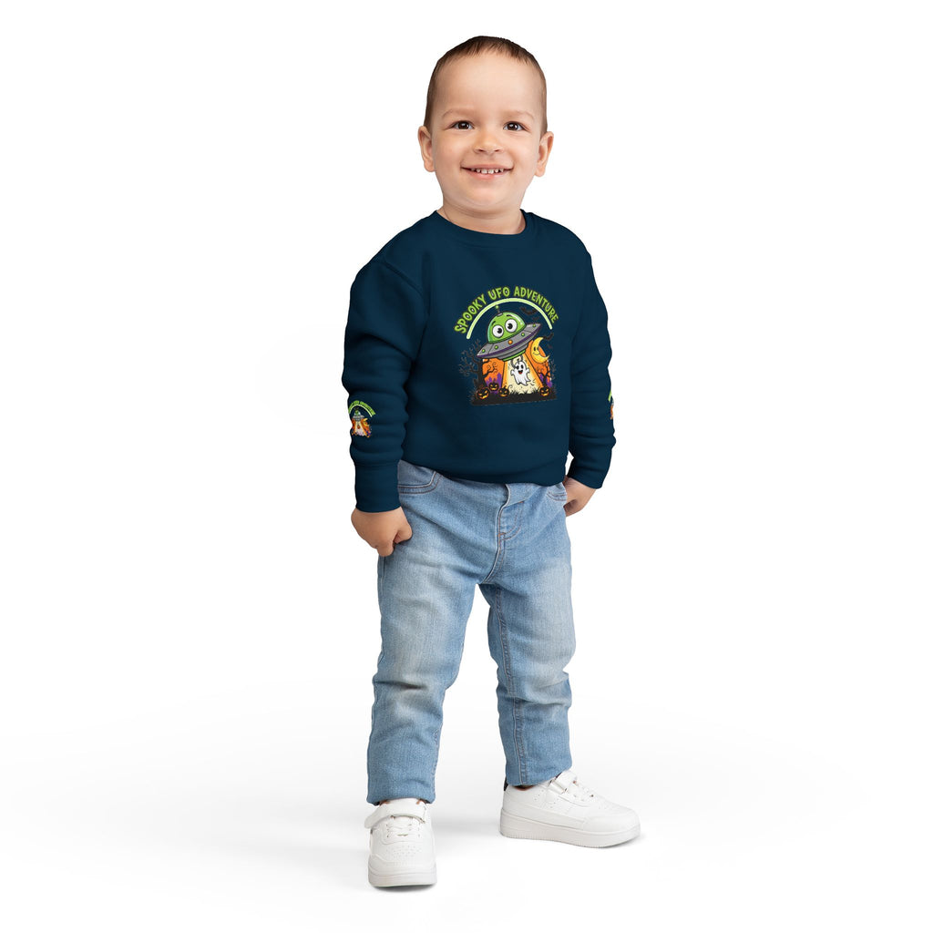 Spooky Alien Adventure Toddler Sweatshirt | Halloween Costume, Kids' Sweatshirt, Fun Apparel, Trick or Treat, Toddler Outfit