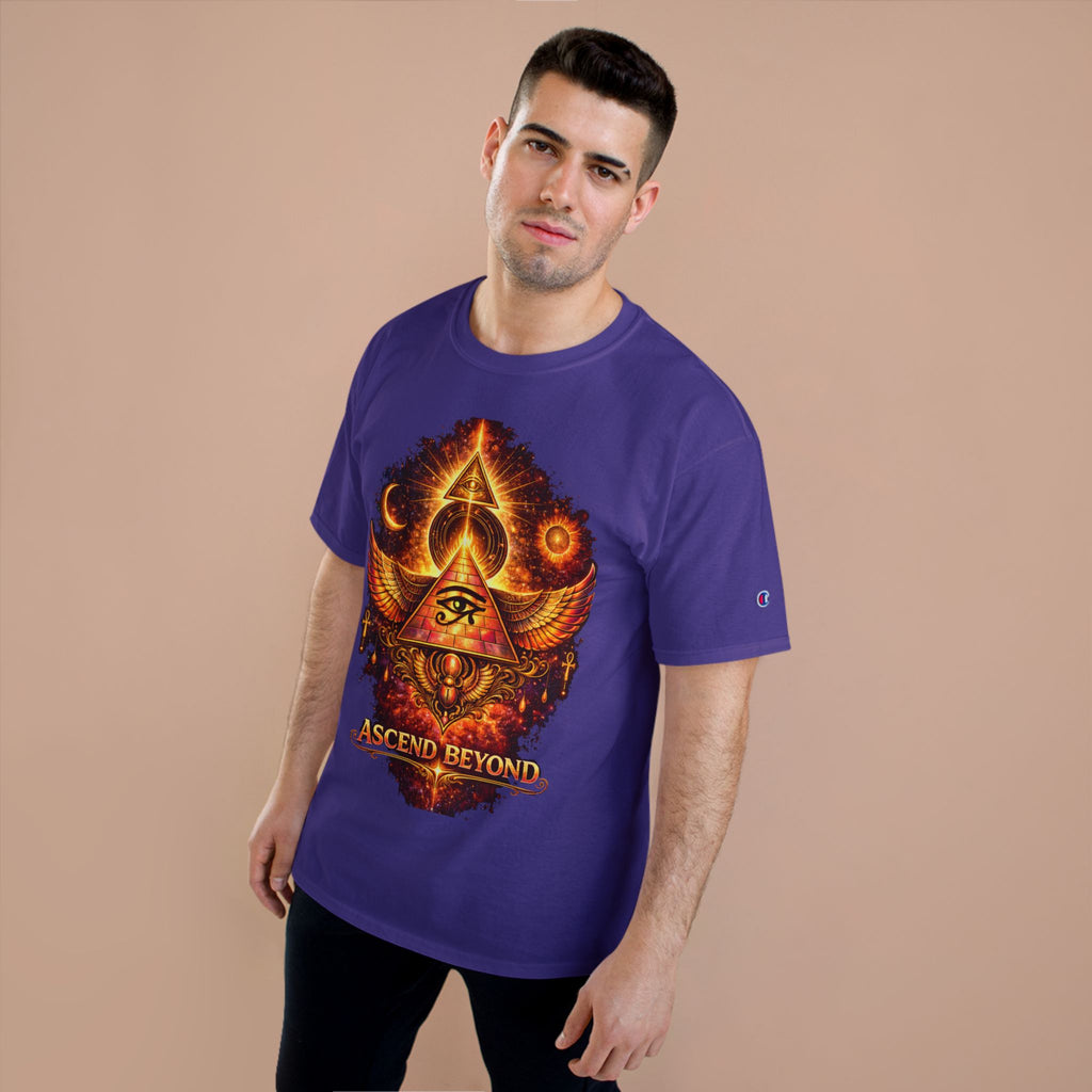 Ascend Beyond Graphic T-Shirt — Egyptian Eye Pyramid Spiritual Tee Printify