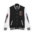 Letterman Jacket — Neon Alien Skull Graphic Varsity Jacket