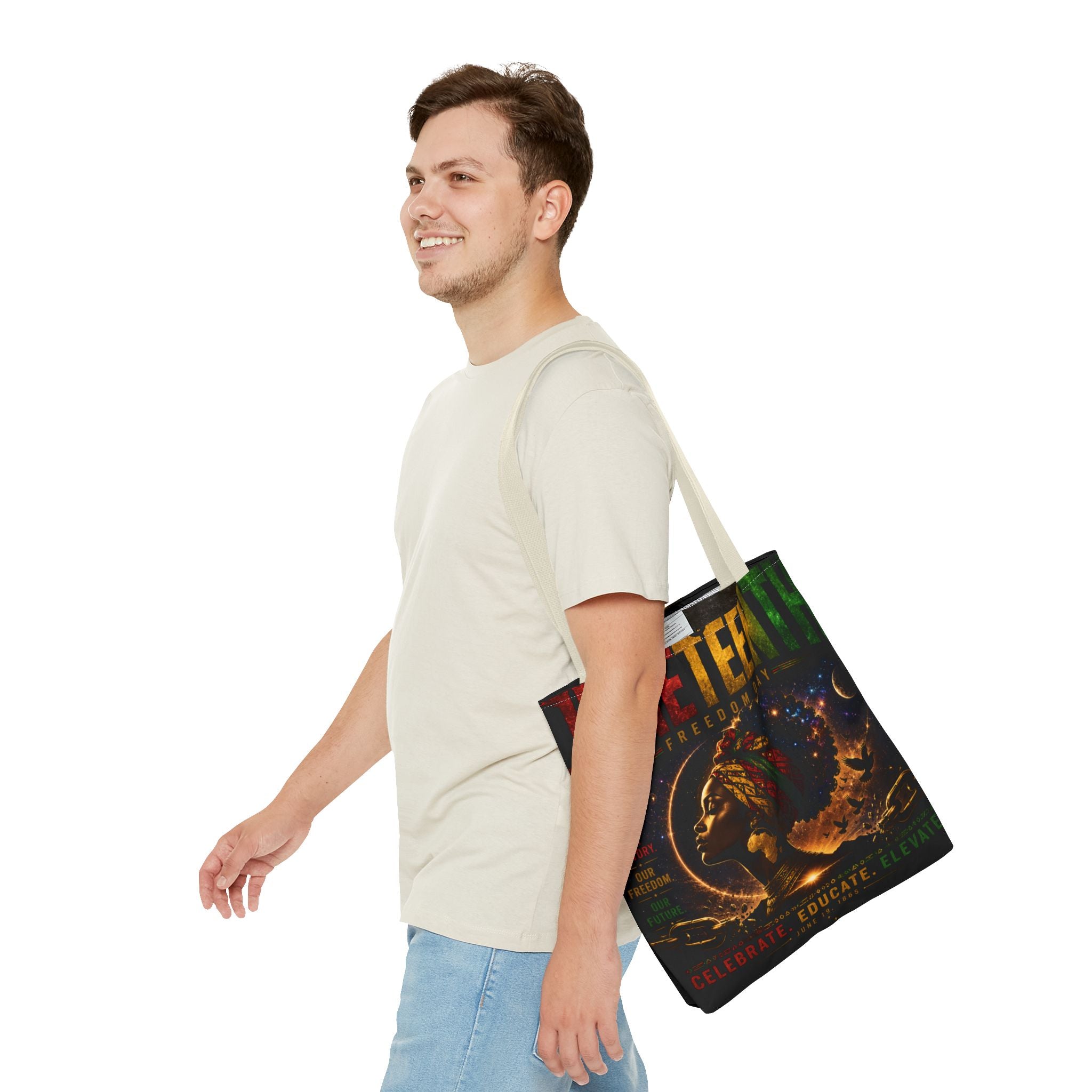 Juneteenth Freedom Day Tote Bag — Afrocentric Celebration Canvas Tote