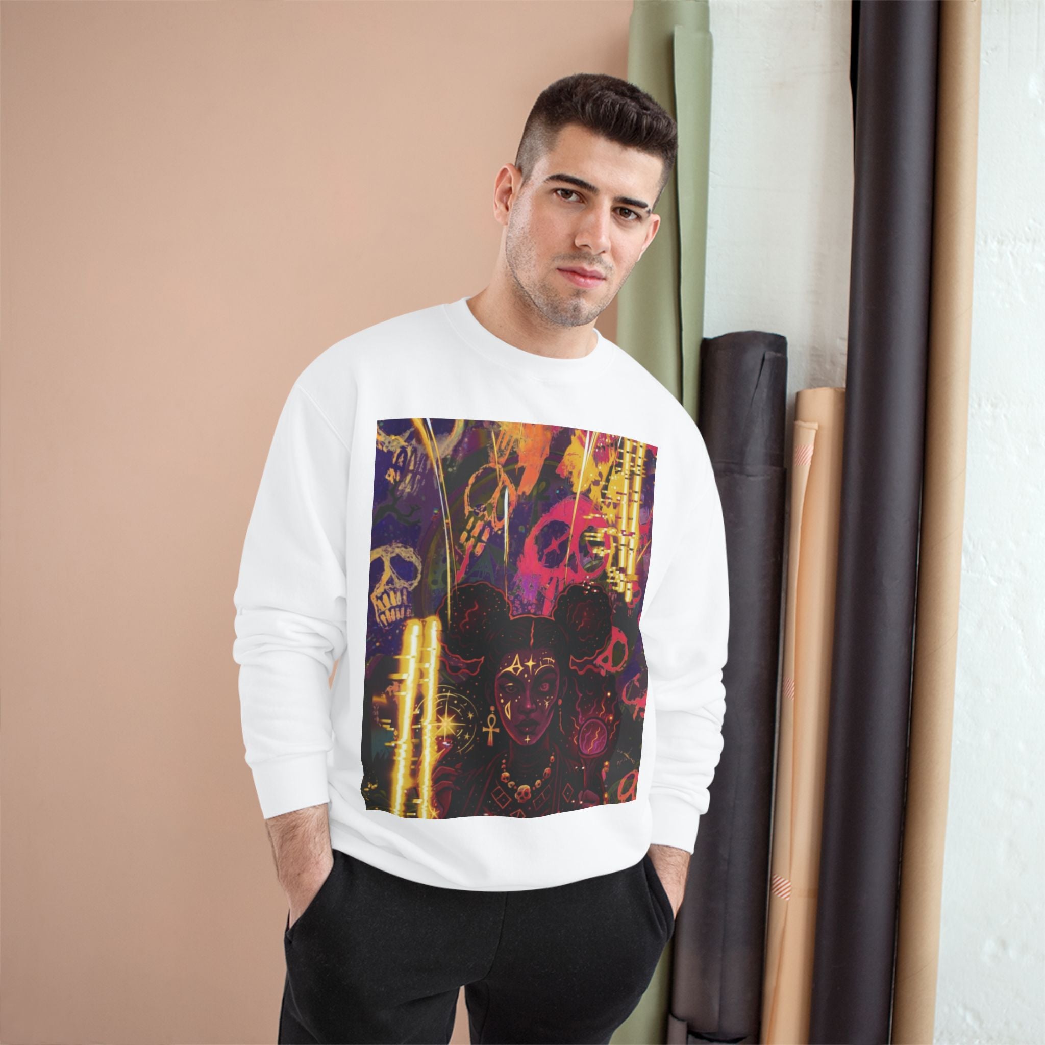 Celestial Flow Champion Sweatshirt — Stellar Moon & Star Pullover