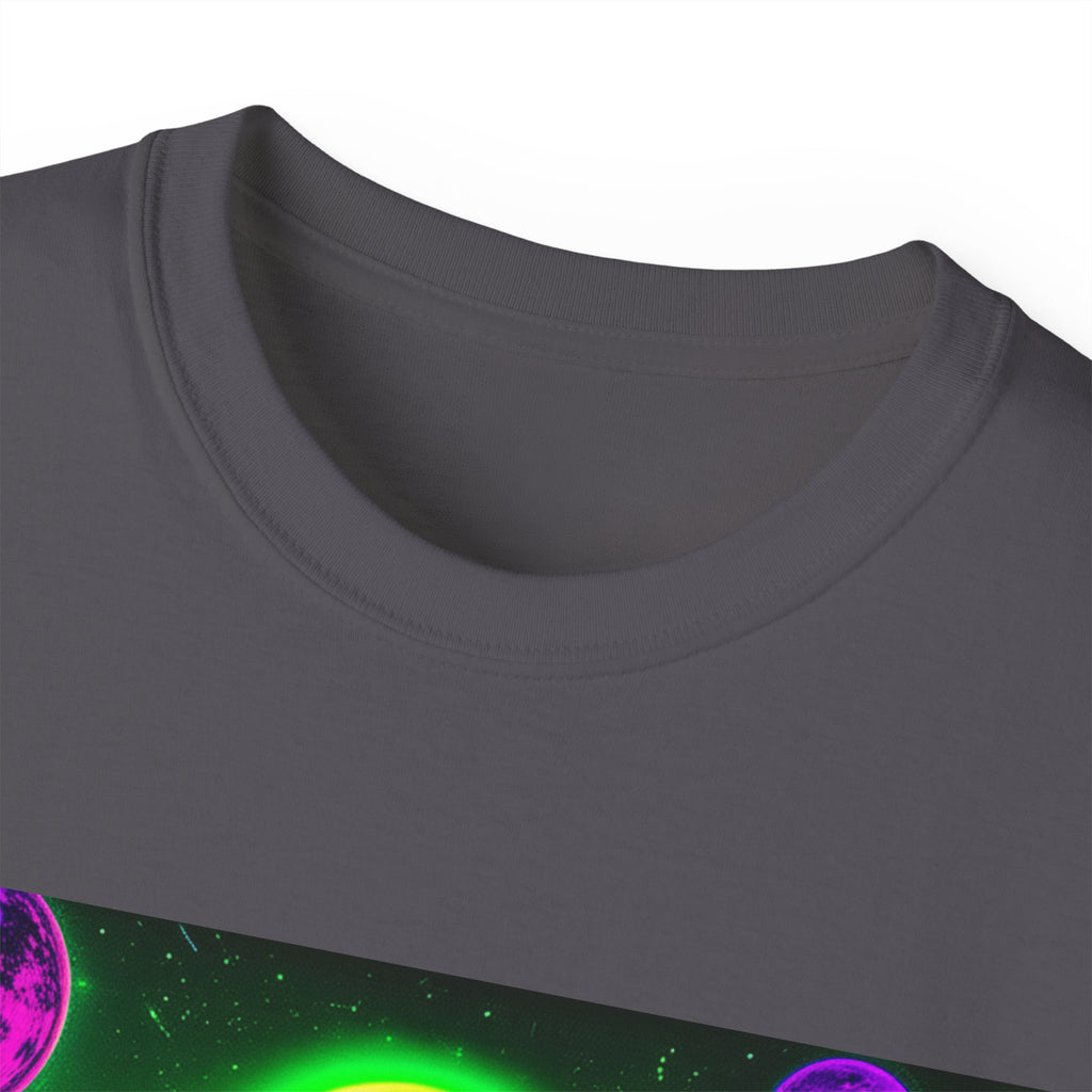 Cosmic Alien UFO Graphic T-Shirt | Neon Sci-Fi Streetwear Tee Printify