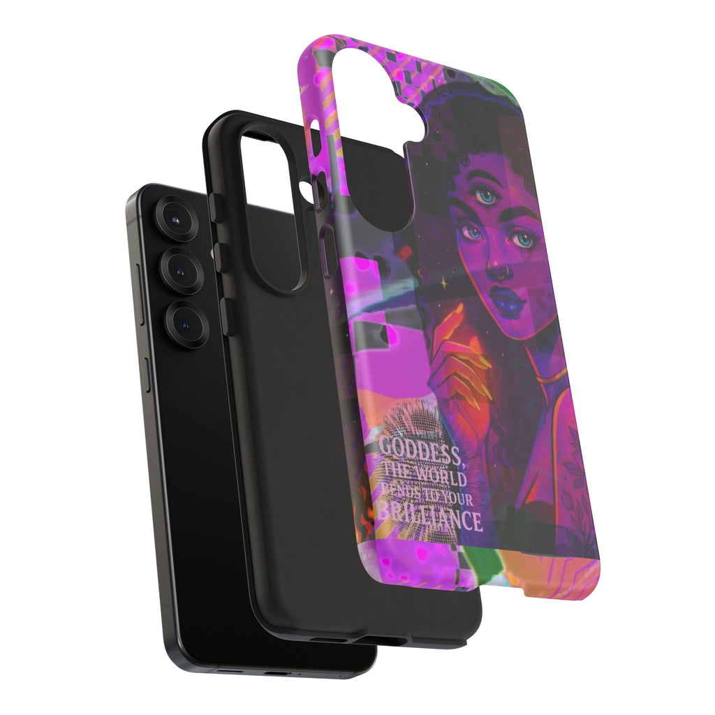 Third-Eye Goddess Phone Case — Neon Psychic Art iPhone Cover