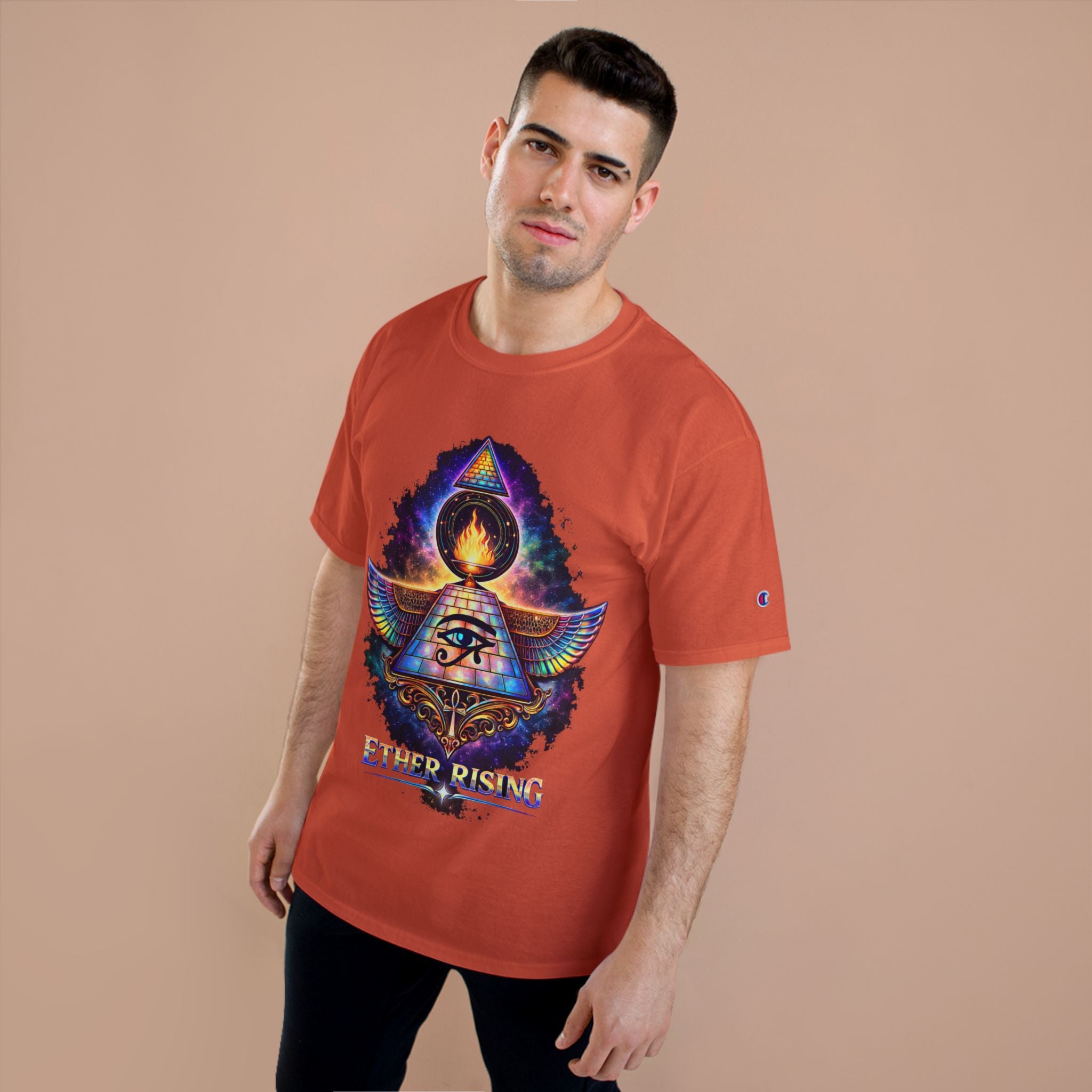 Ether Rising T-Shirt — Mystic All-Seeing Eye Graphic Tee Printify