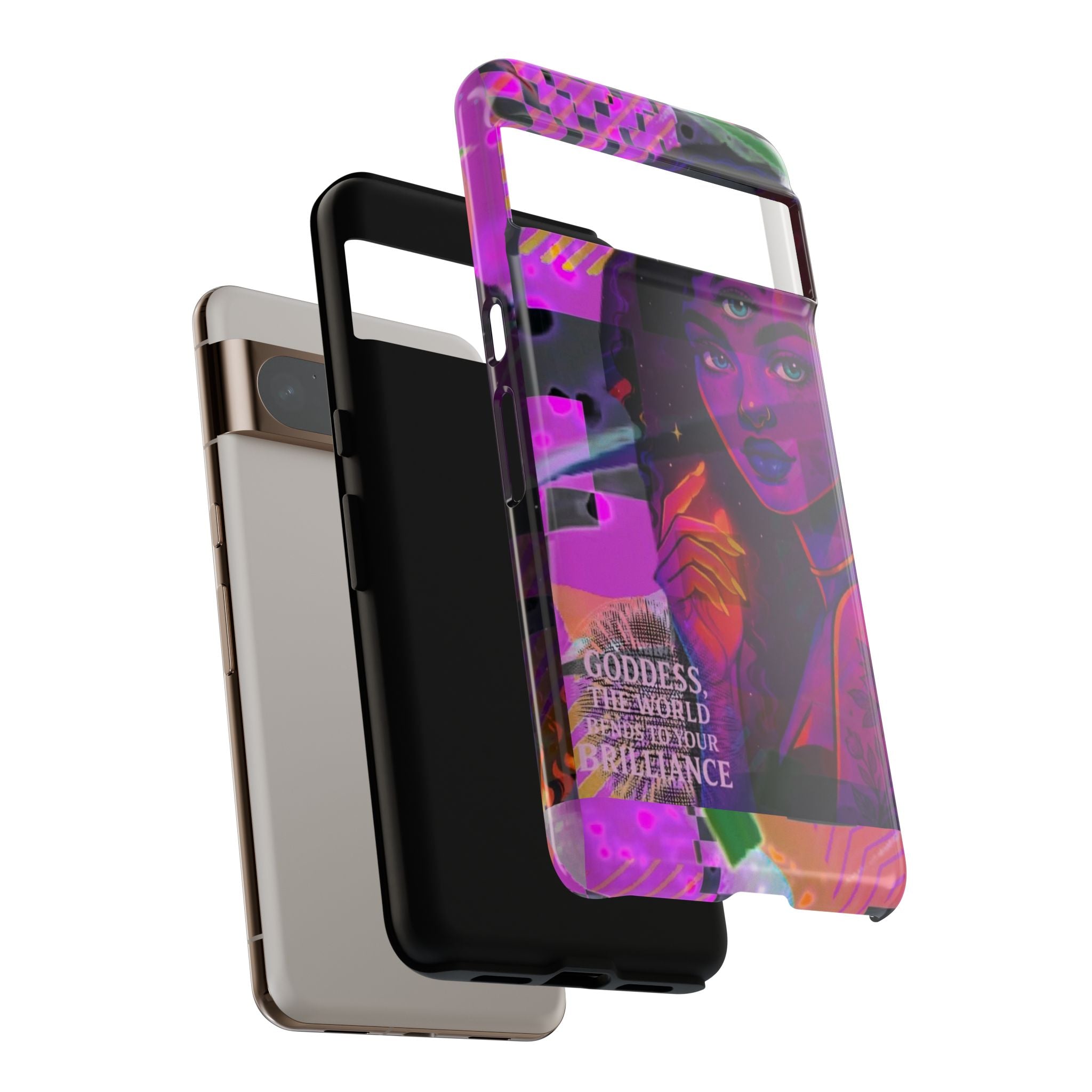 Third-Eye Goddess Phone Case — Neon Psychic Art iPhone Cover