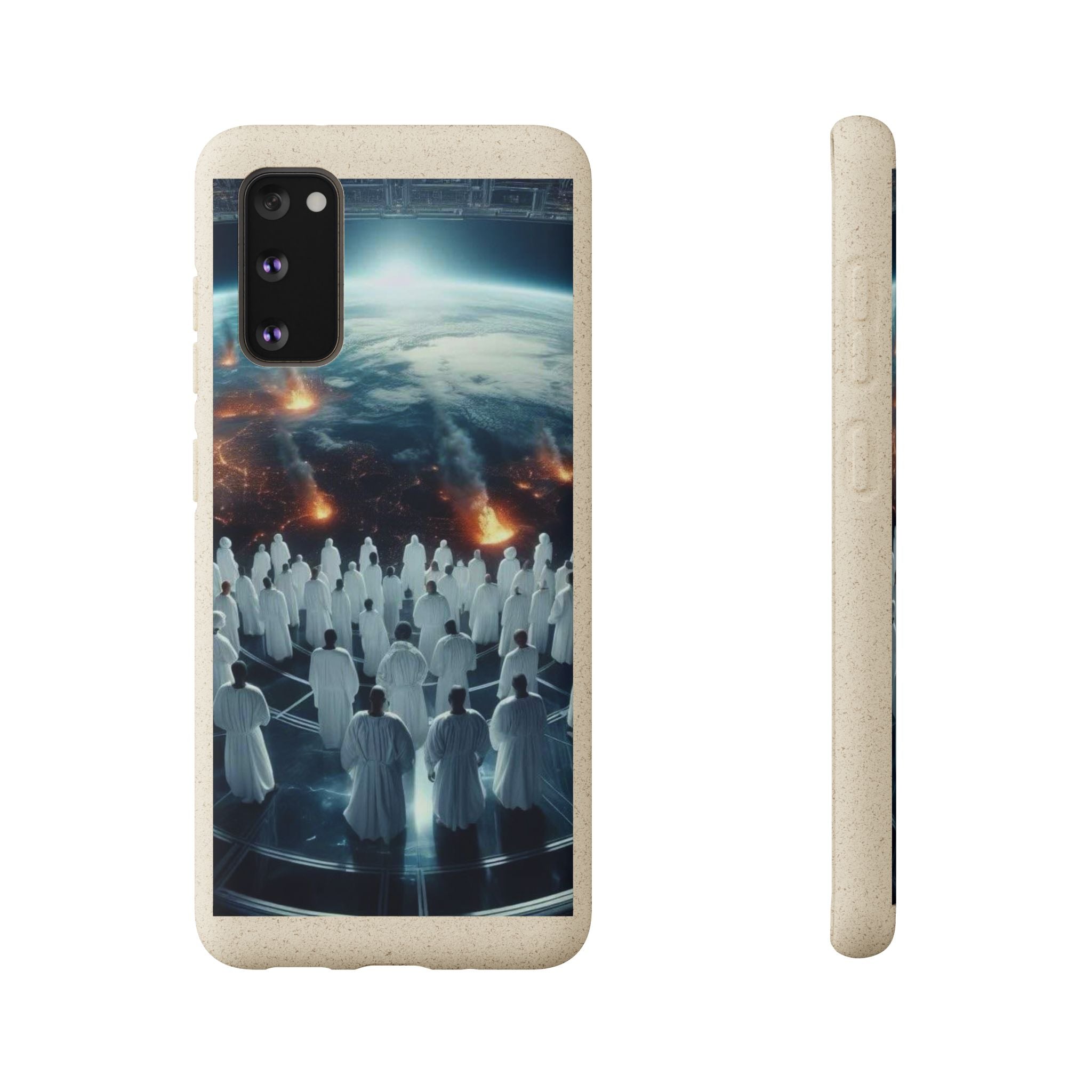 Galactic Gathering Biodegradable Phone Case - Eco-Friendly Cosmic Design