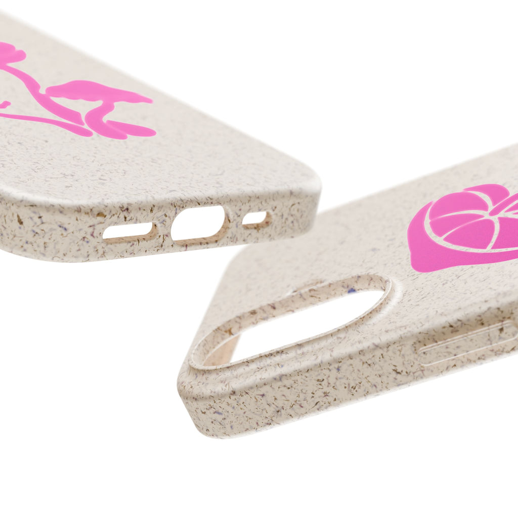 Eco-Friendly Phone Case with Pink Mushroom Design, Biodegradable Phone Cover, Sustainable Gift for Nature Lovers, Earth Day Gift, Cute Phone