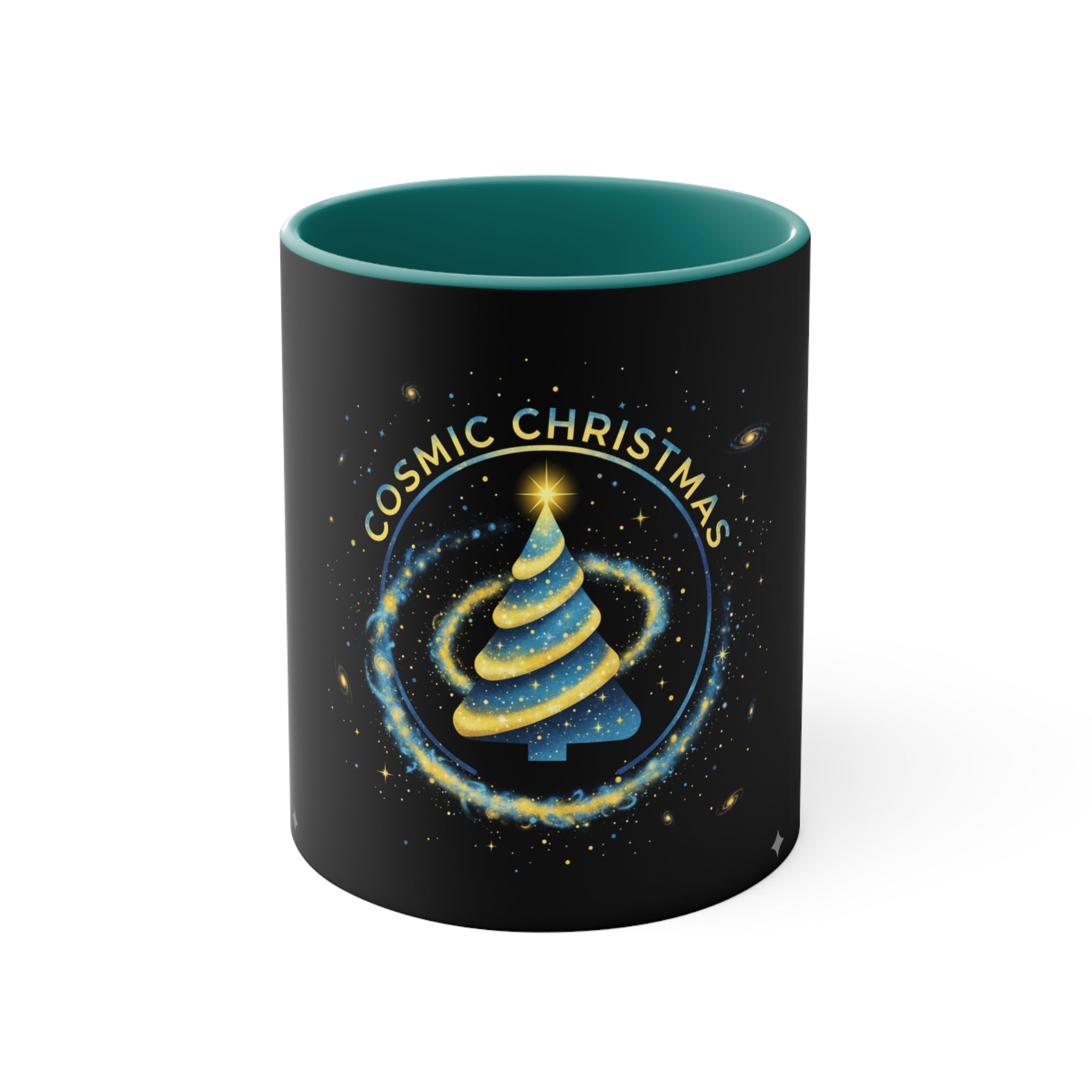 Cosmic Christmas Mug — 11oz Accent Holiday Coffee Cup❄️