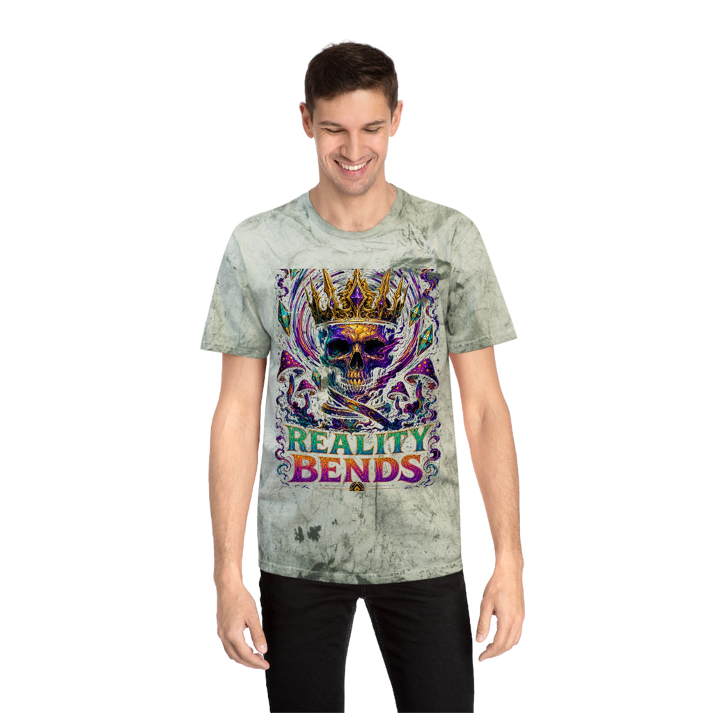 Reality Bends Skull Tee — Psychedelic Tie-Dye Graphic T-Shirt