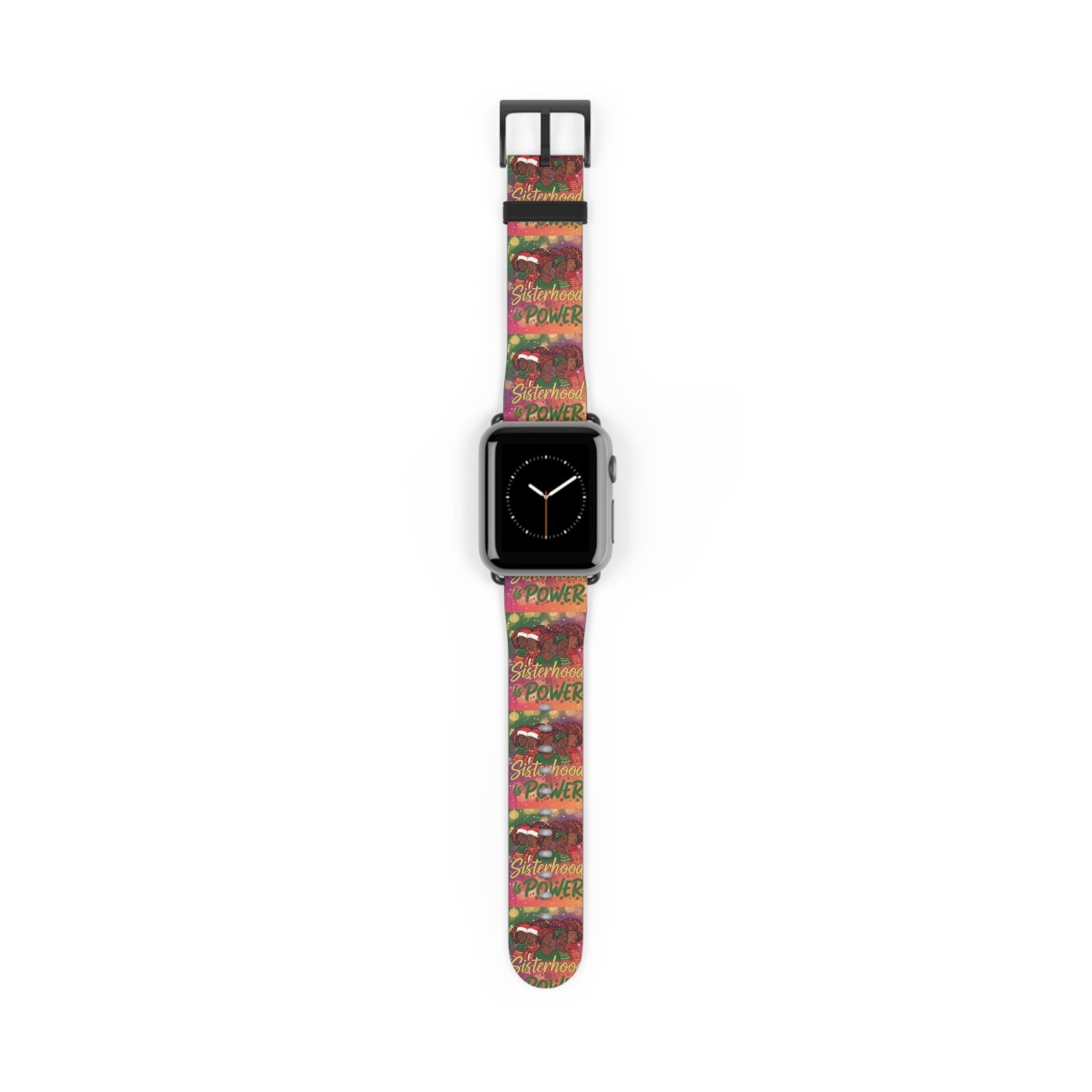 Sisterhood of Power Floral Watch Band — Bold Feminist Statement Band for Apple Watch🎁