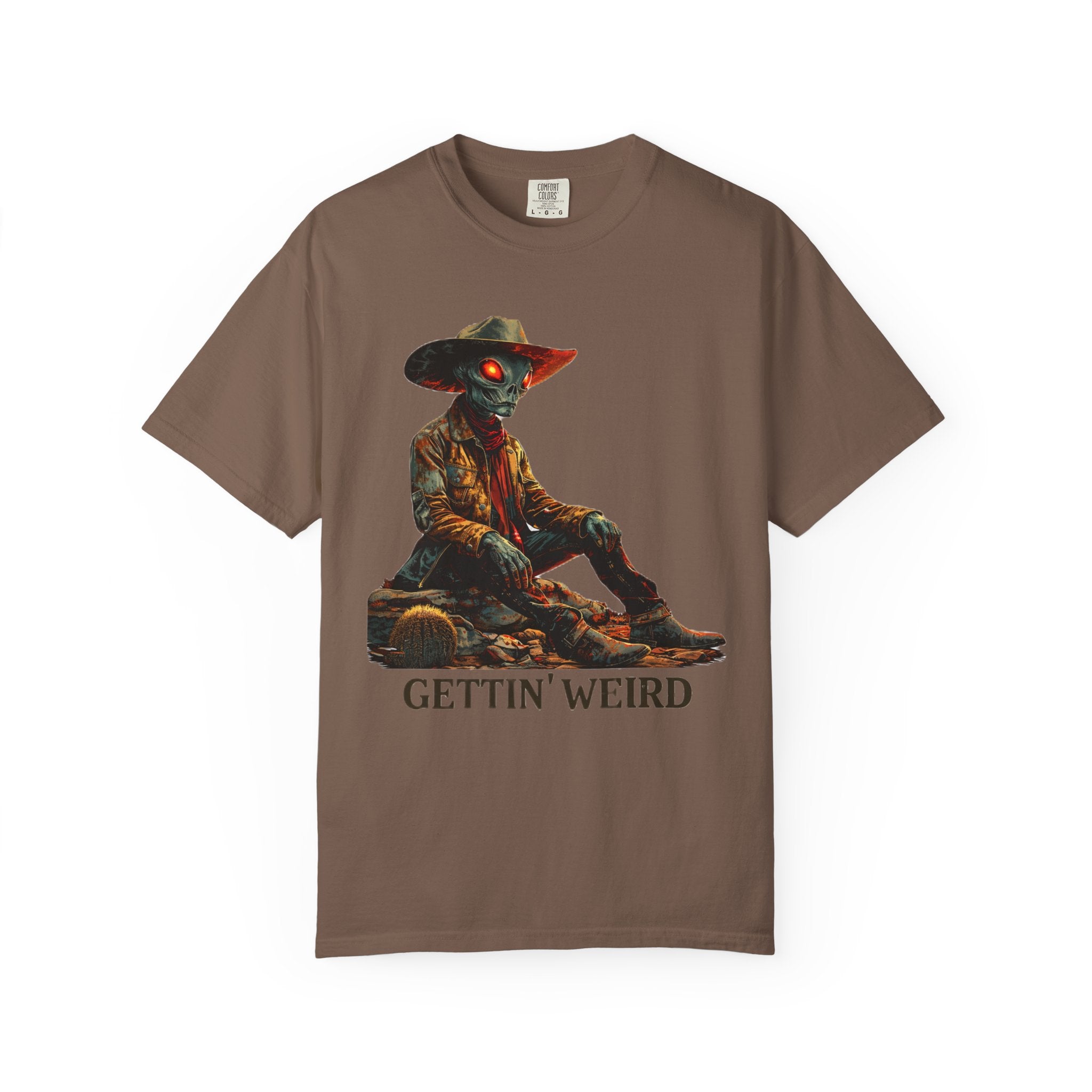 Gettin’ Weird Alien Cowboy Tee – Vintage Western Graphic Shirt