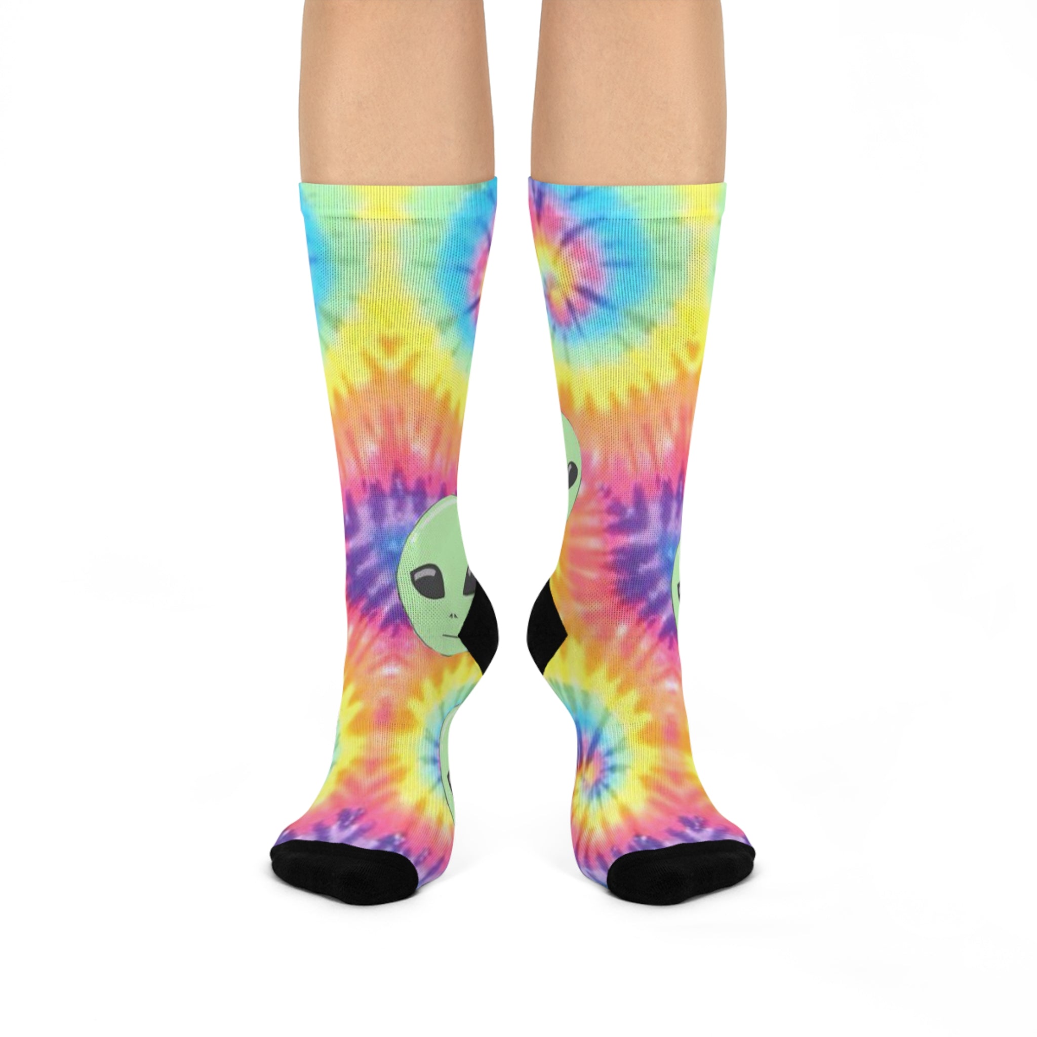 Tie-Dye Alien Crew Socks