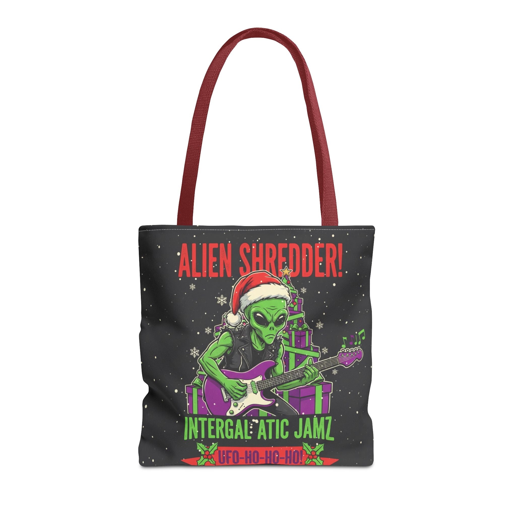 Alien Shredder Tote Bag — Intergalactic Jamz Christmas Guitar Gift