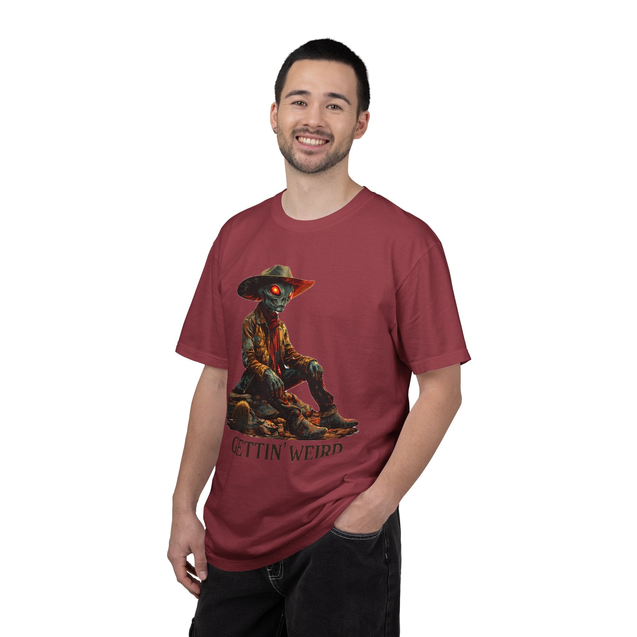 Gettin’ Weird Alien Cowboy Tee – Vintage Western Graphic Shirt